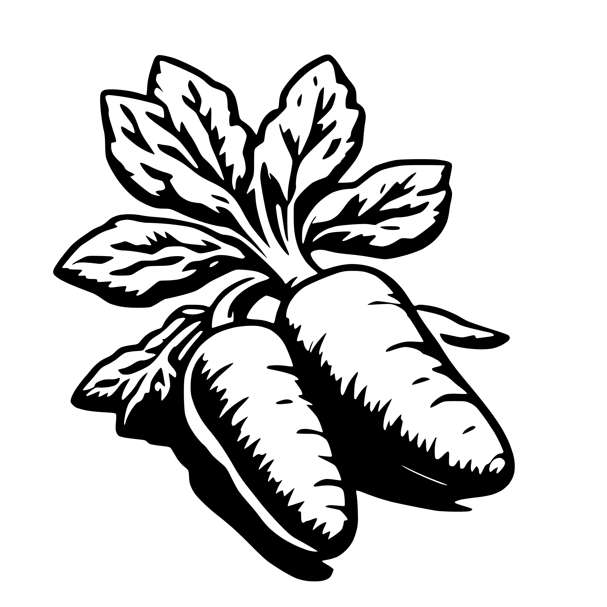 AI-generated SVG of 'carrot'