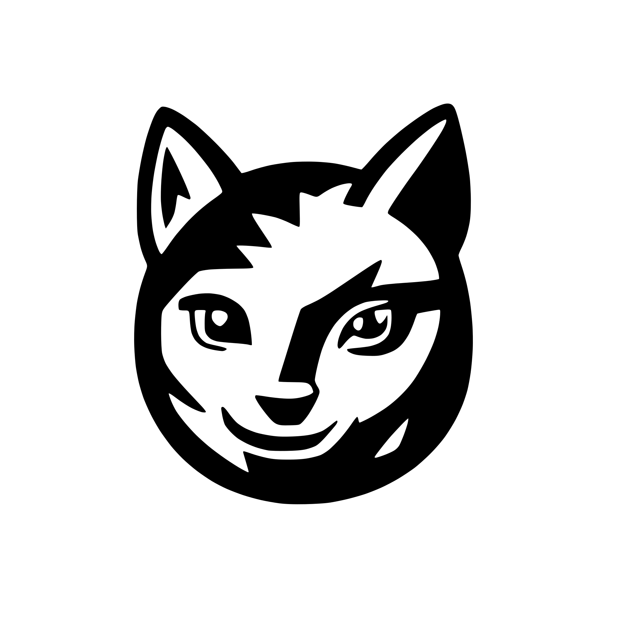 AI-generated SVG of 'Coyote face icon'