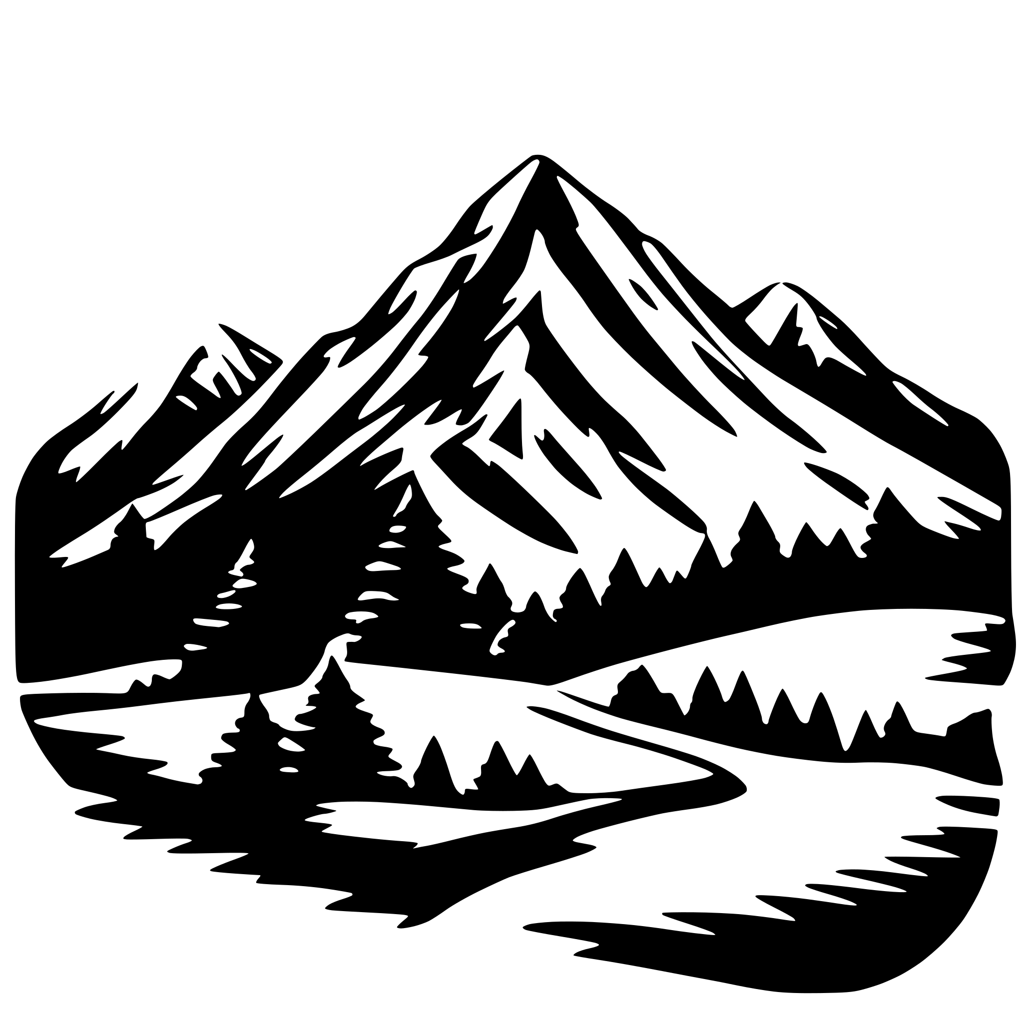 AI-generated SVG of a mountain