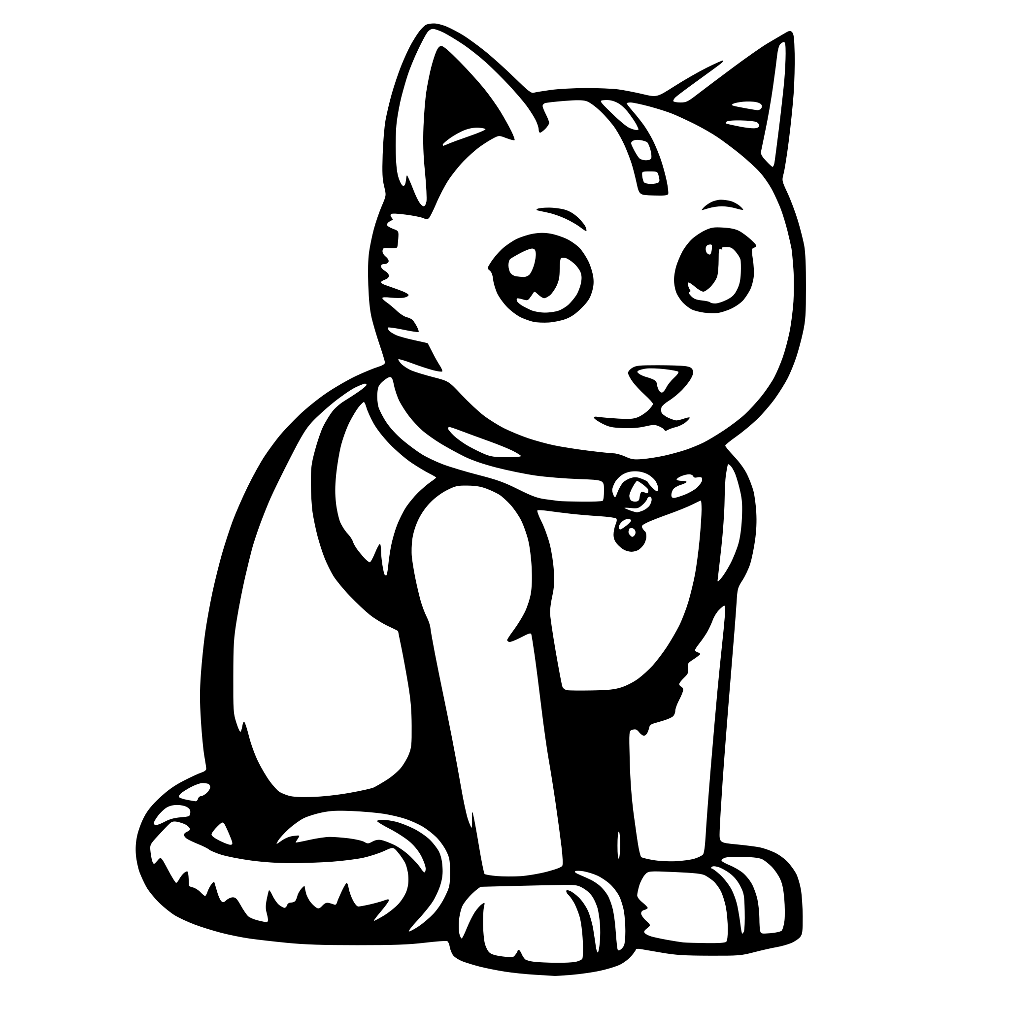 AI-generated SVG of 'Cat bot'