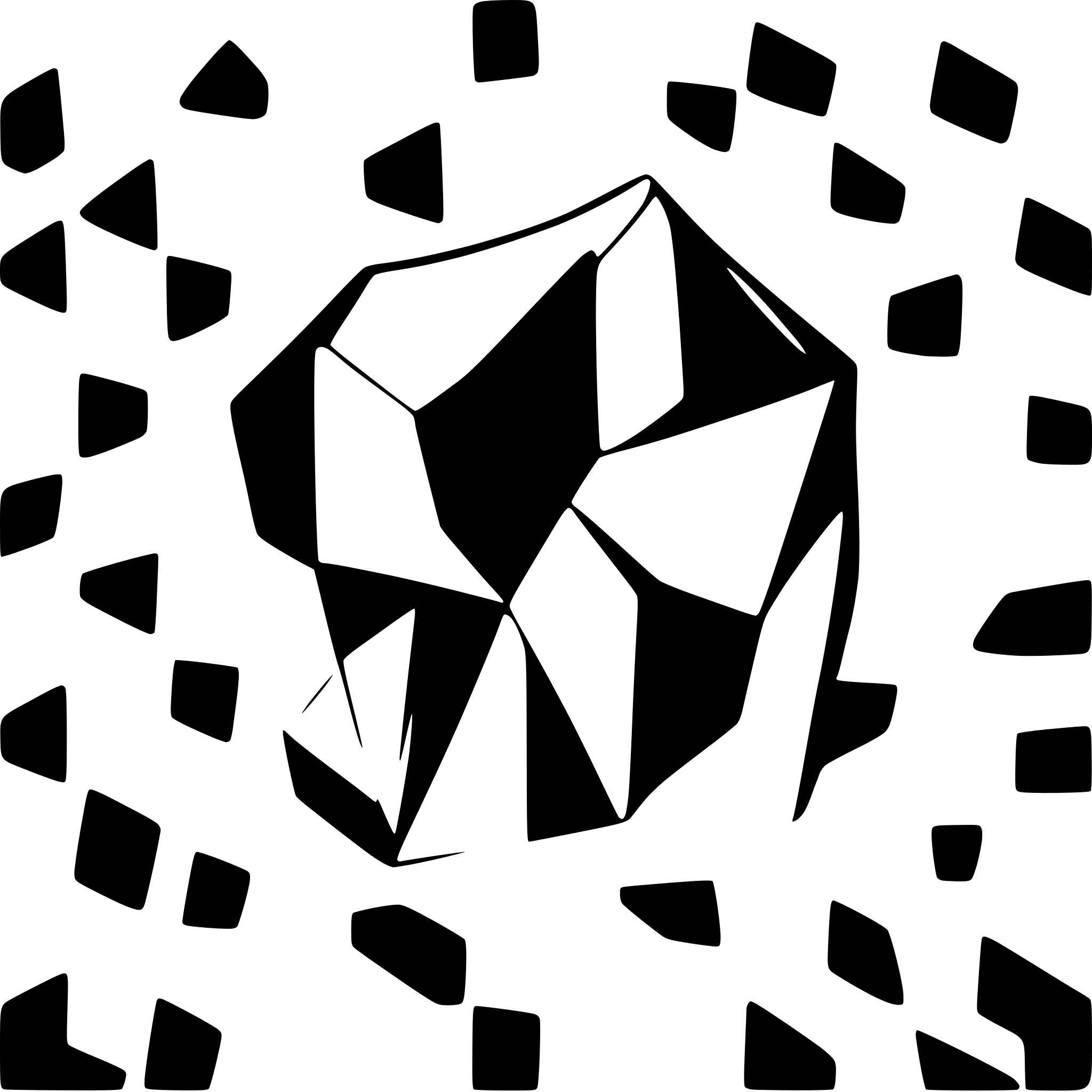 AI-generated SVG of a 11 sided polygon made of folded paper