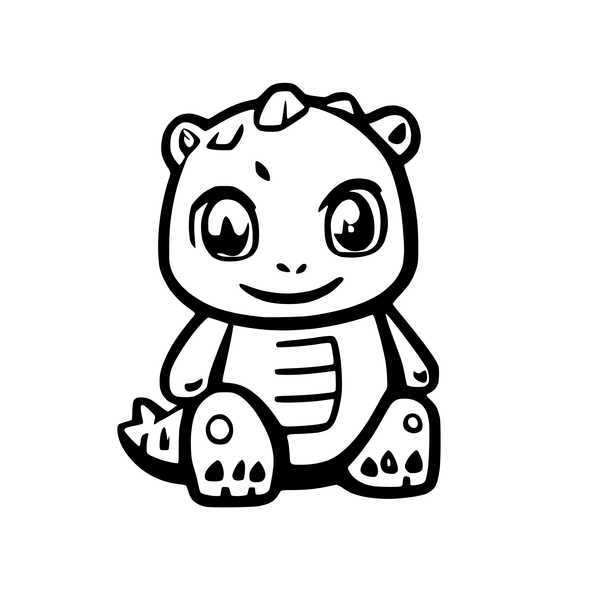 AI-generated SVG of 'cute baby godzilla'