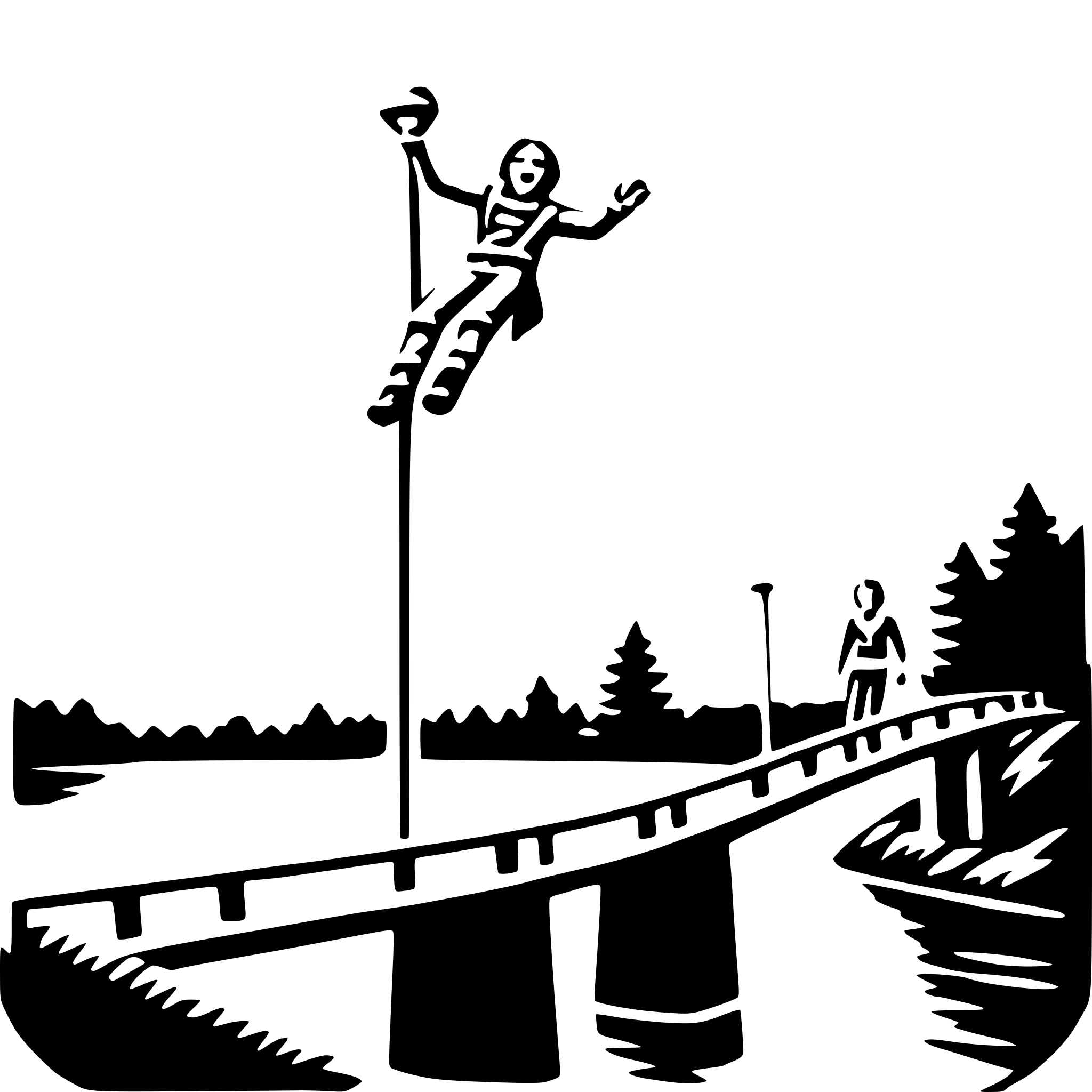 AI-generated SVG of 'bungee jumping off bridge'