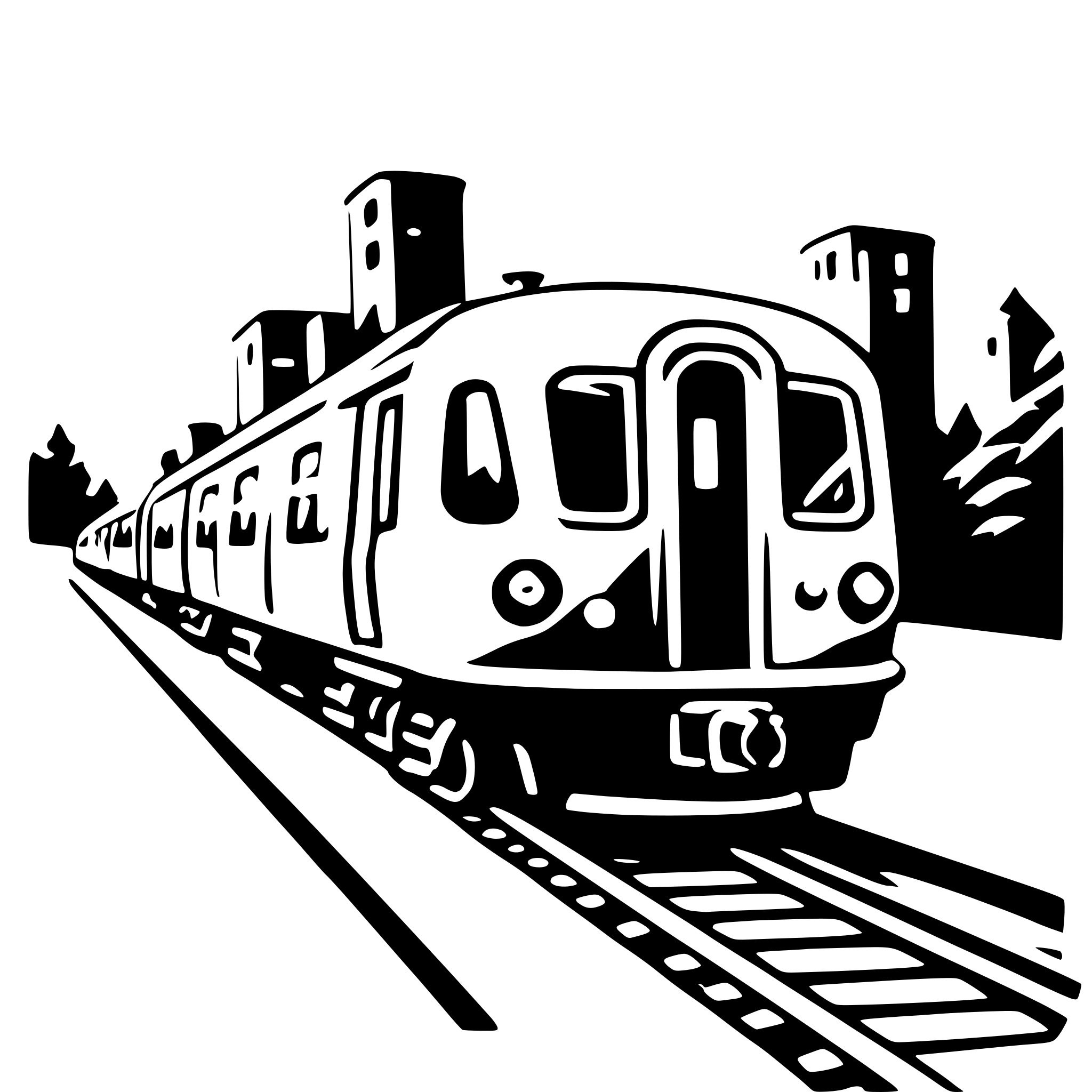 AI-generated SVG of a subway train