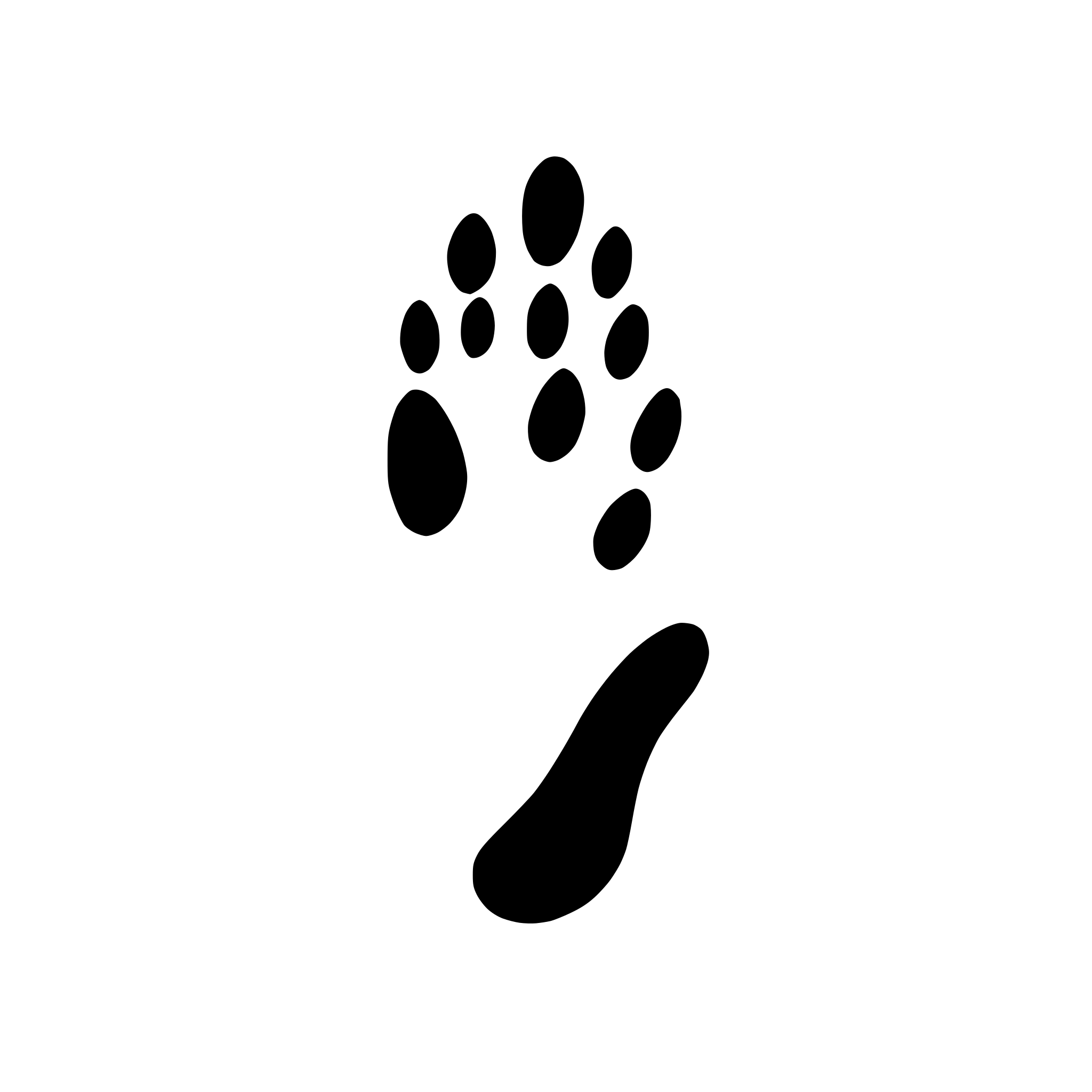 AI-generated SVG of 'dog foot print'