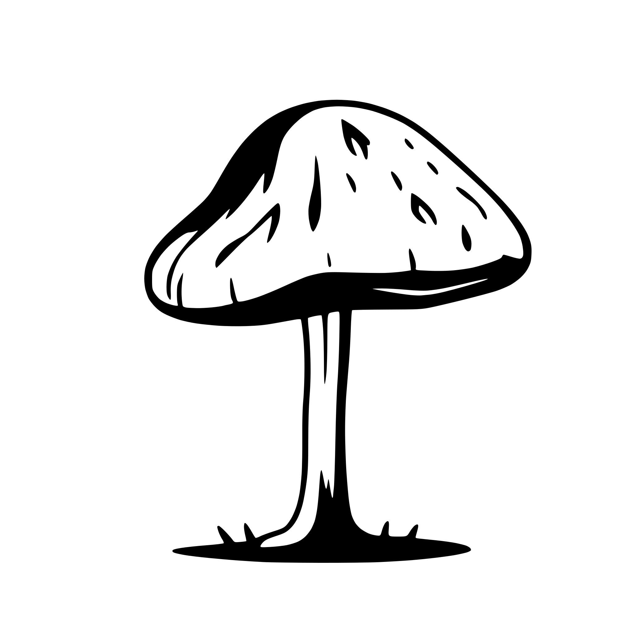 AI-generated SVG of a Fungi roots