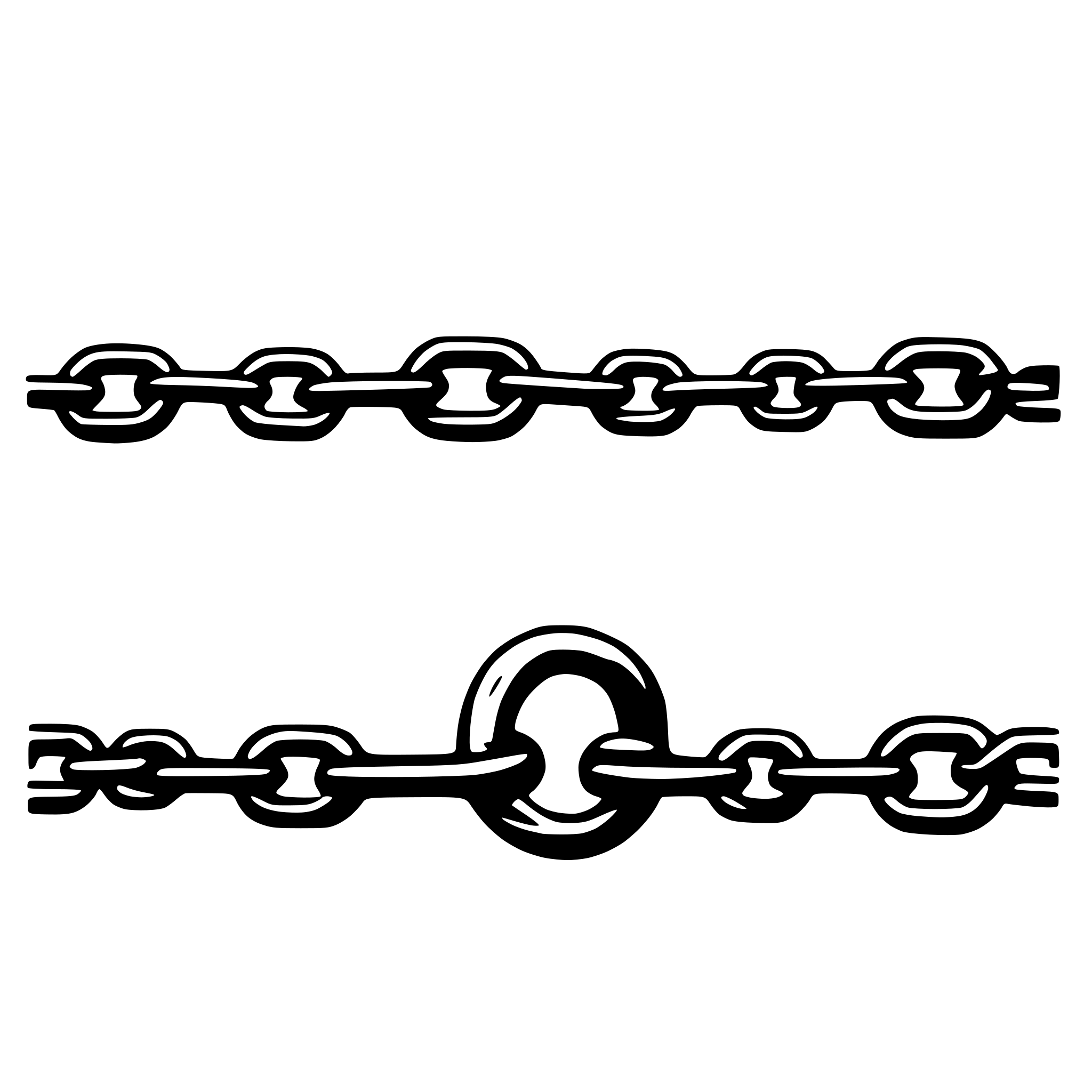 AI-generated SVG of 'single chain link with sparkles'