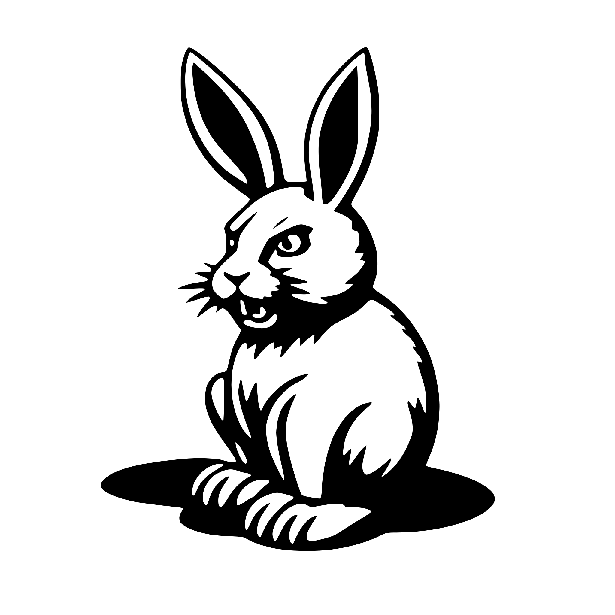 AI-generated SVG of a angry rabbit