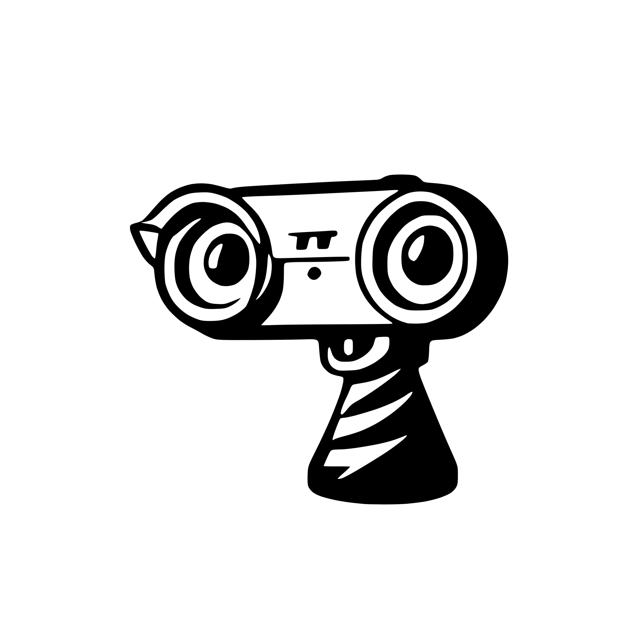AI-generated SVG of a generate binoculars icon with black stroke on transparent background