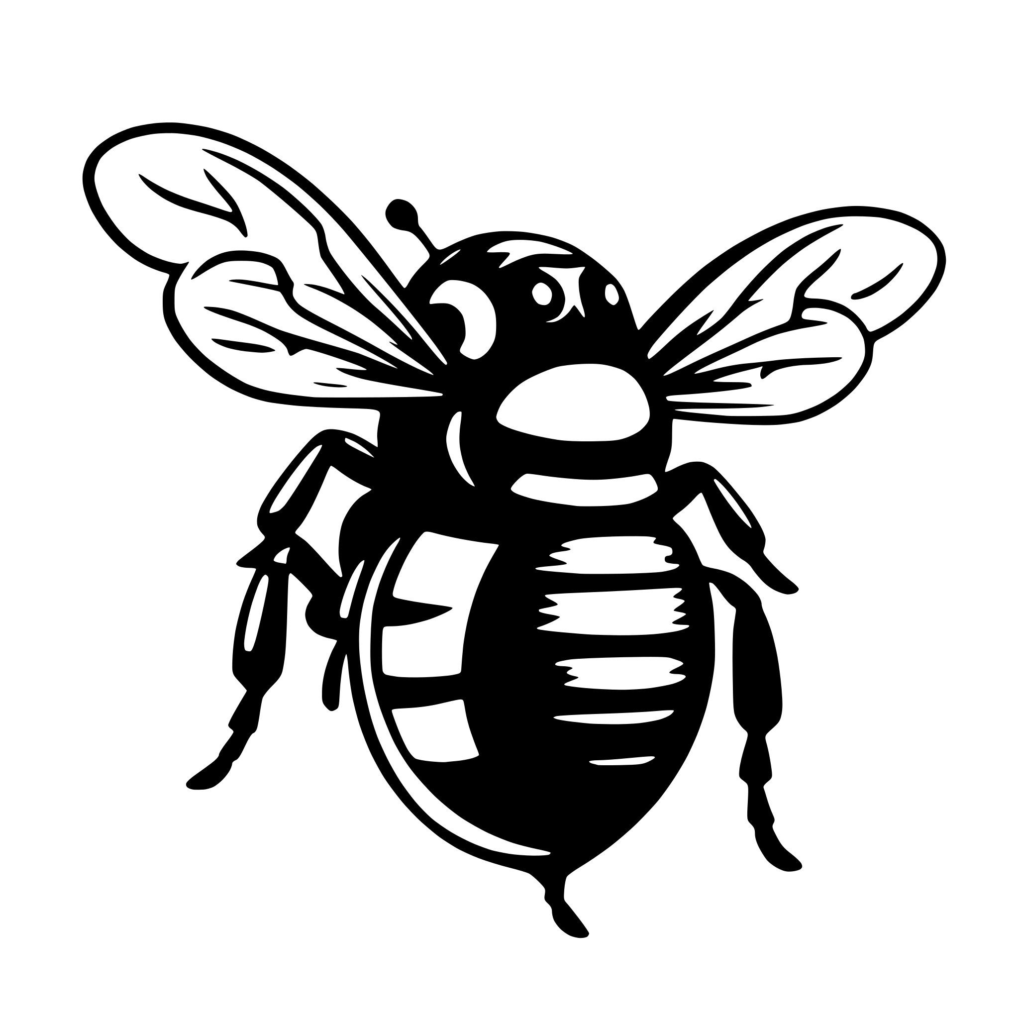 AI-generated SVG of a bumble bee