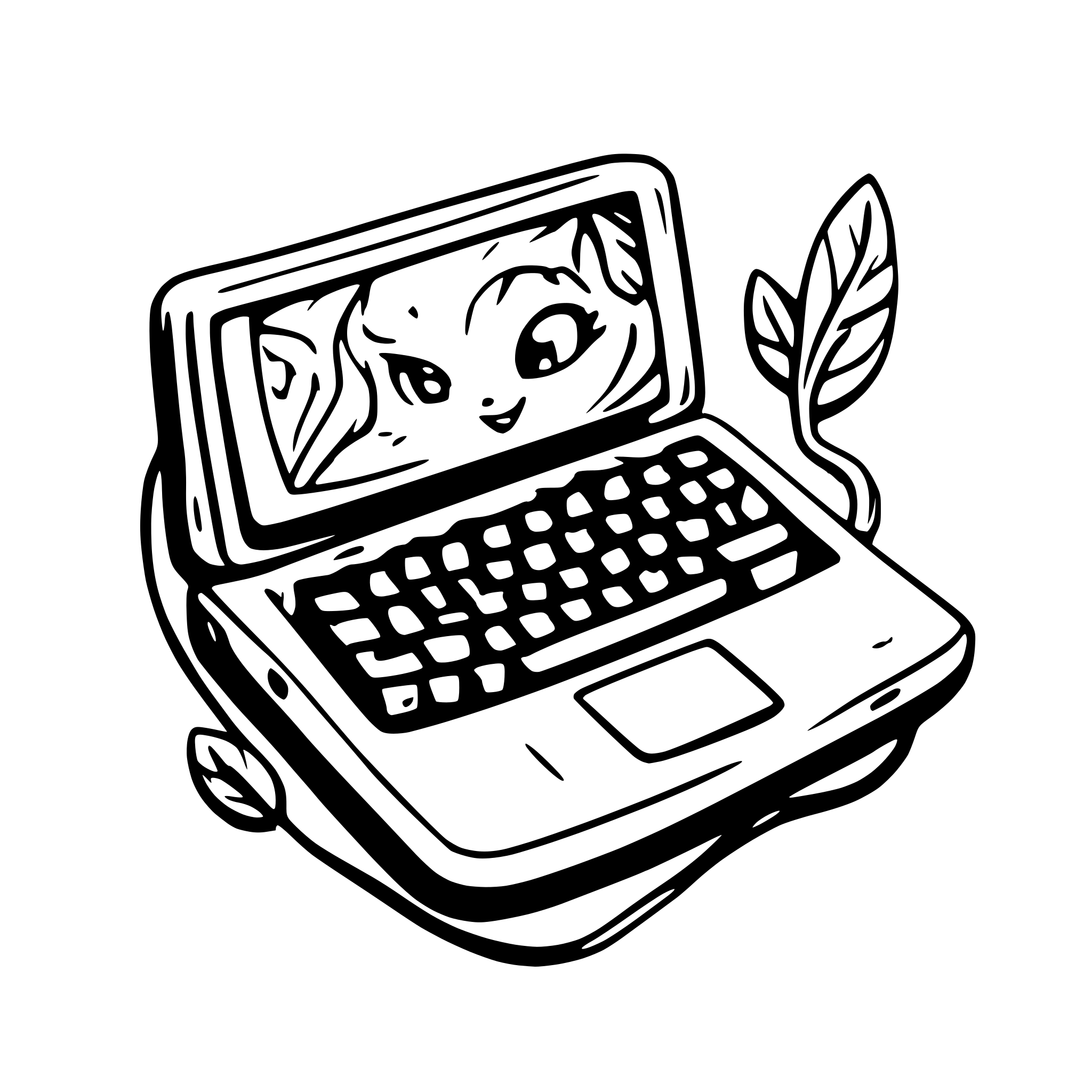 AI-generated SVG of a old pc