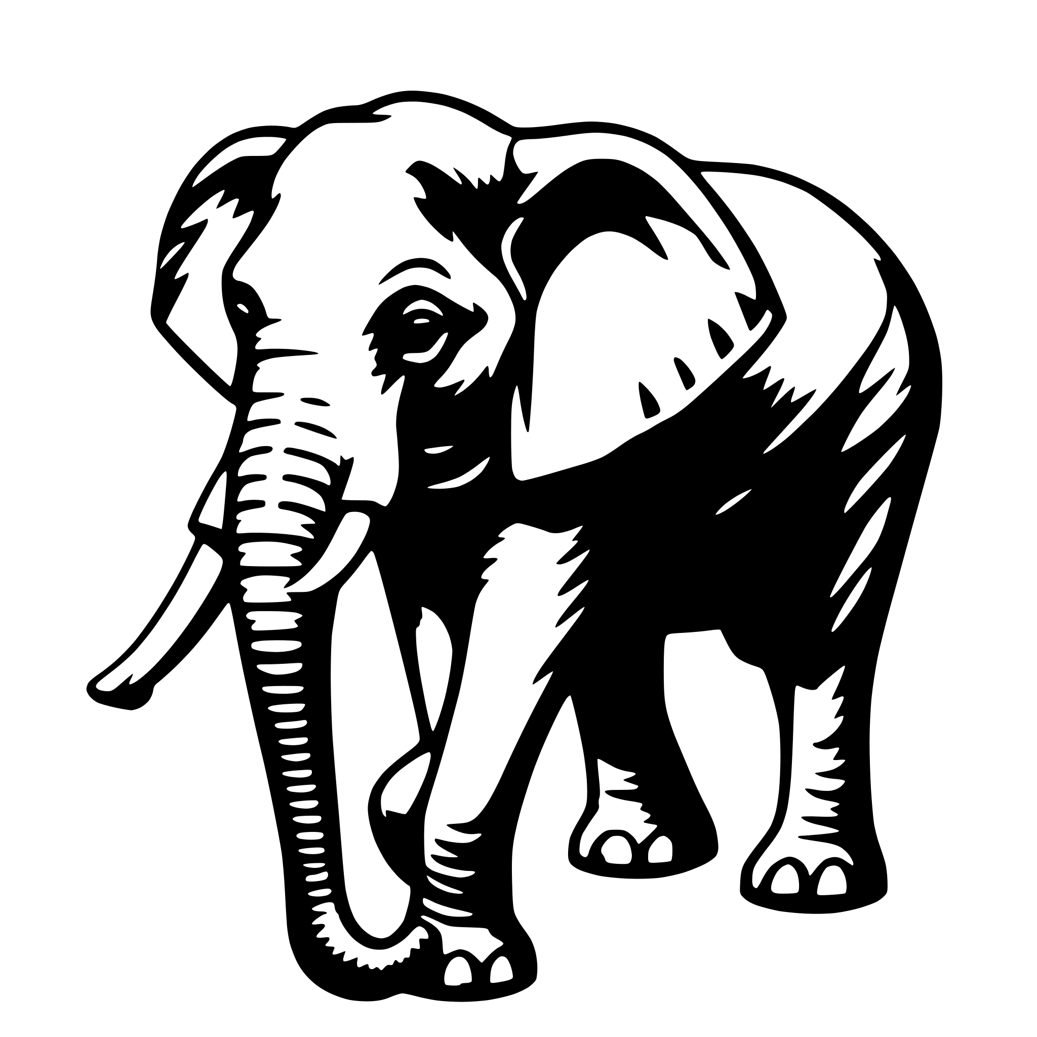 AI-generated SVG of 'elephant'