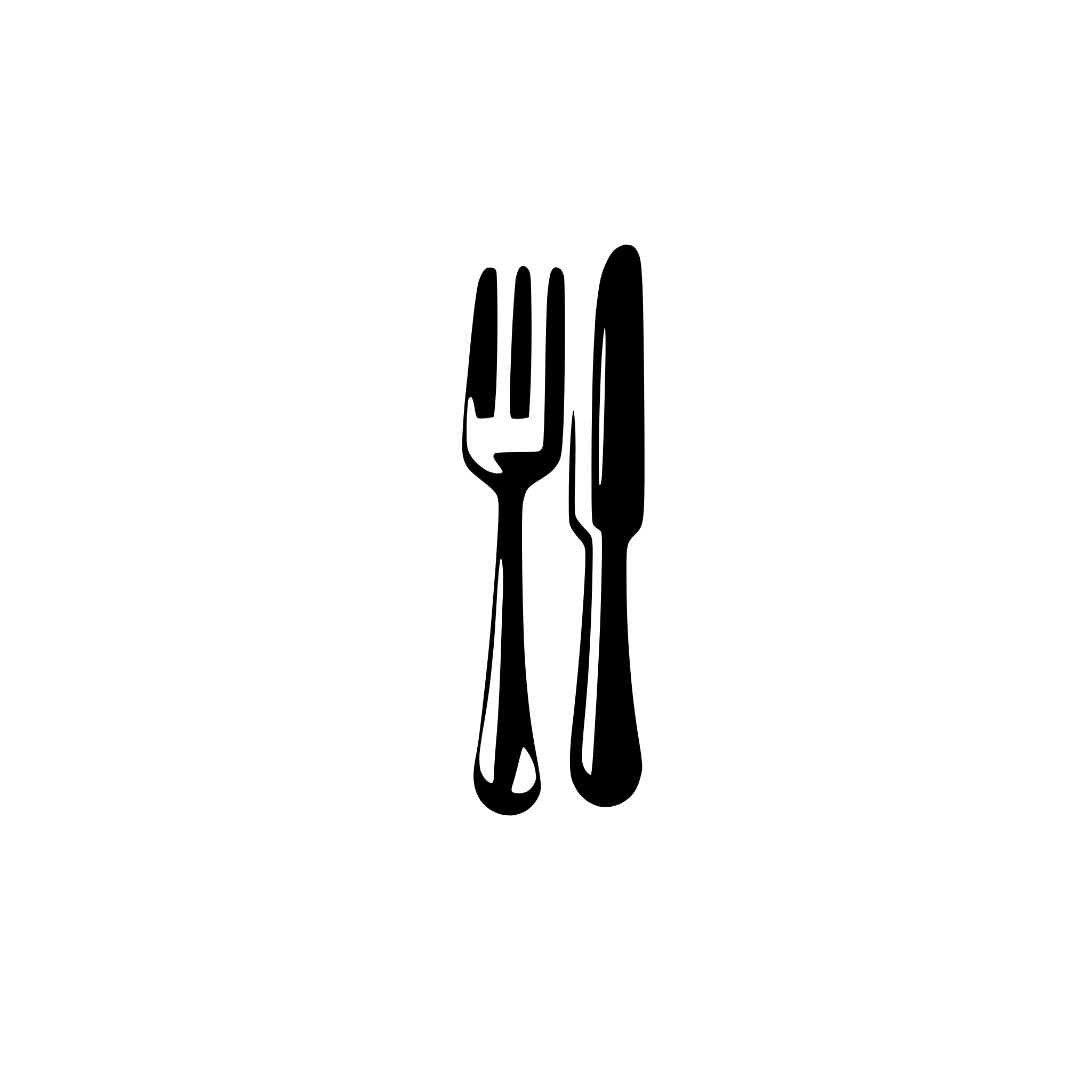 AI-generated SVG of a fork and knife crossed