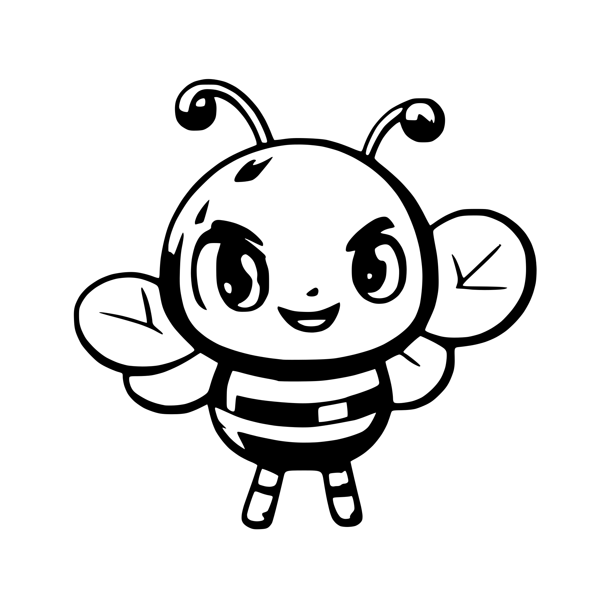 AI-generated SVG of a bee