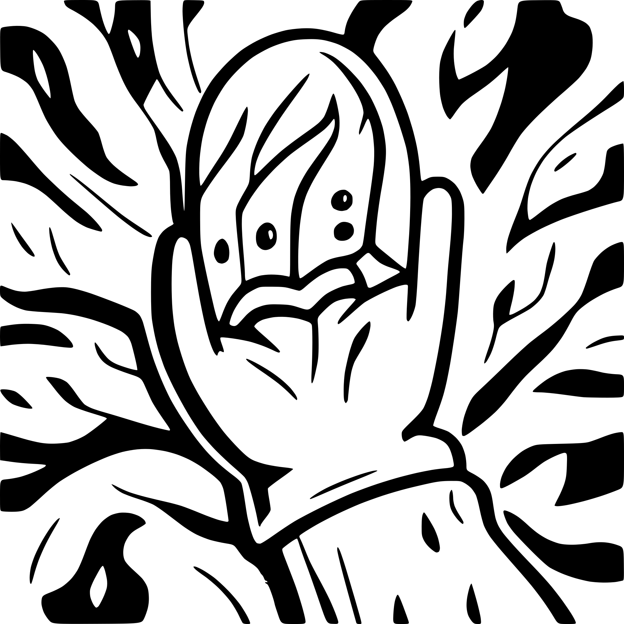 AI-generated SVG of a cartoon line with finger hand