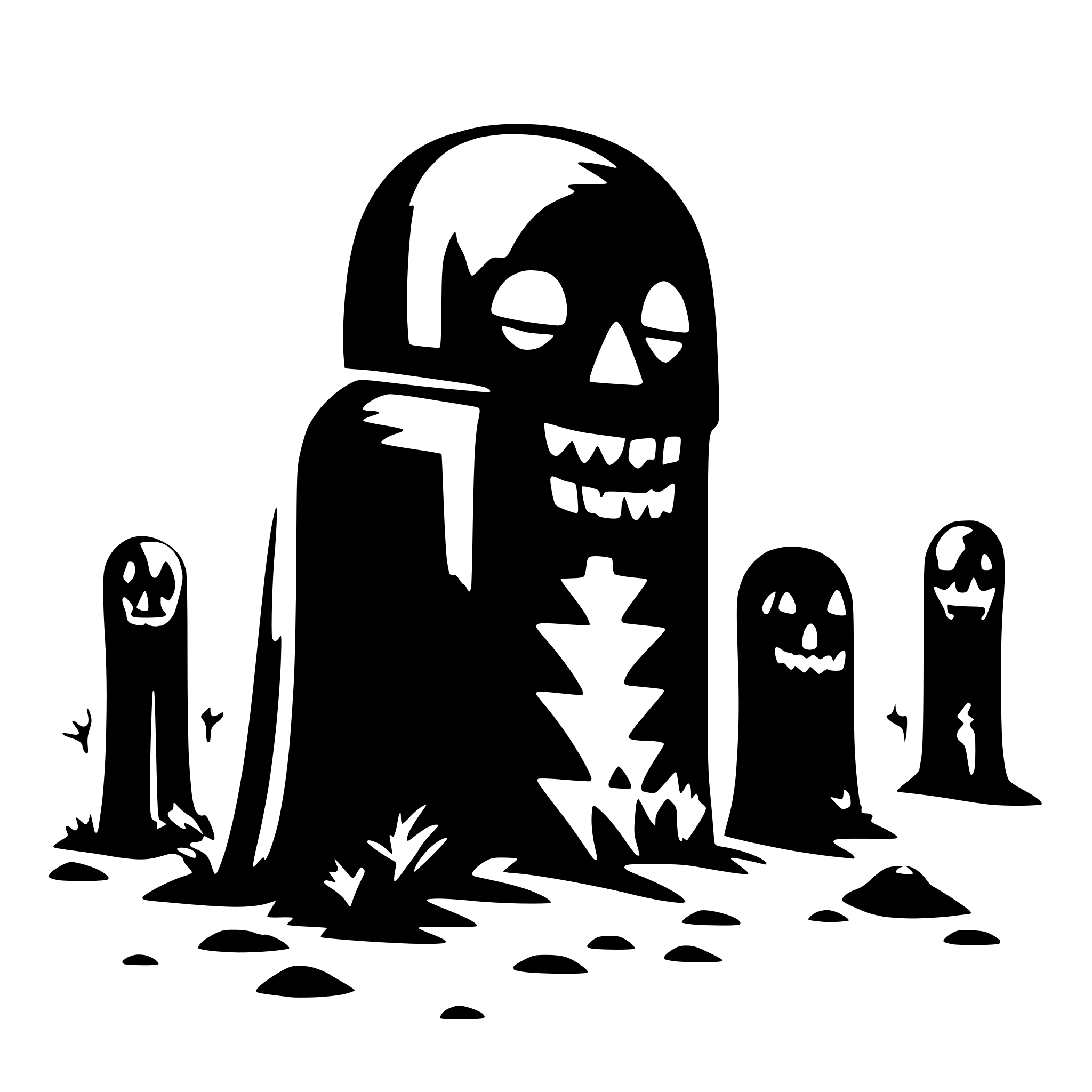 AI-generated SVG of a ghost army