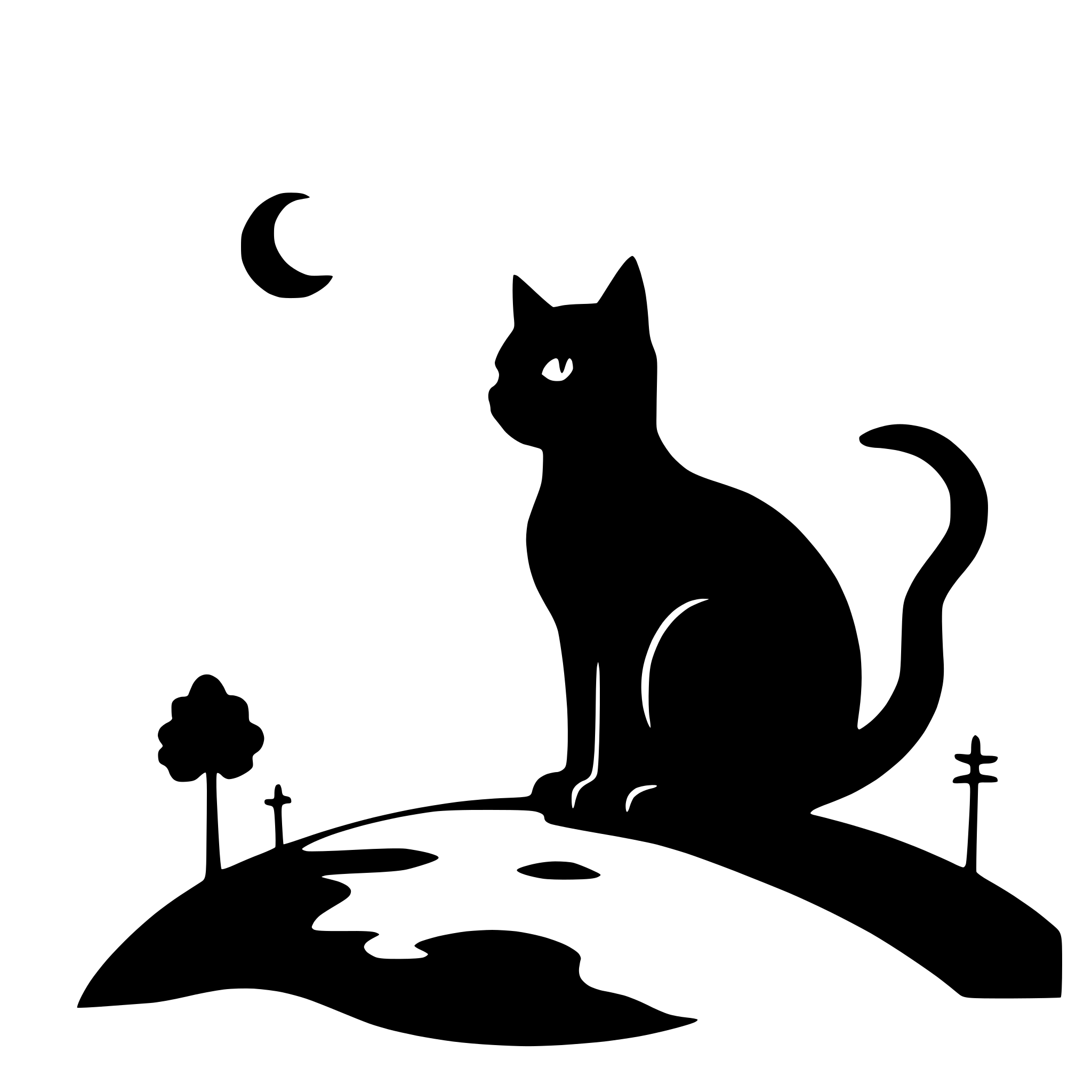 AI-generated SVG of a cat sitting on a moon