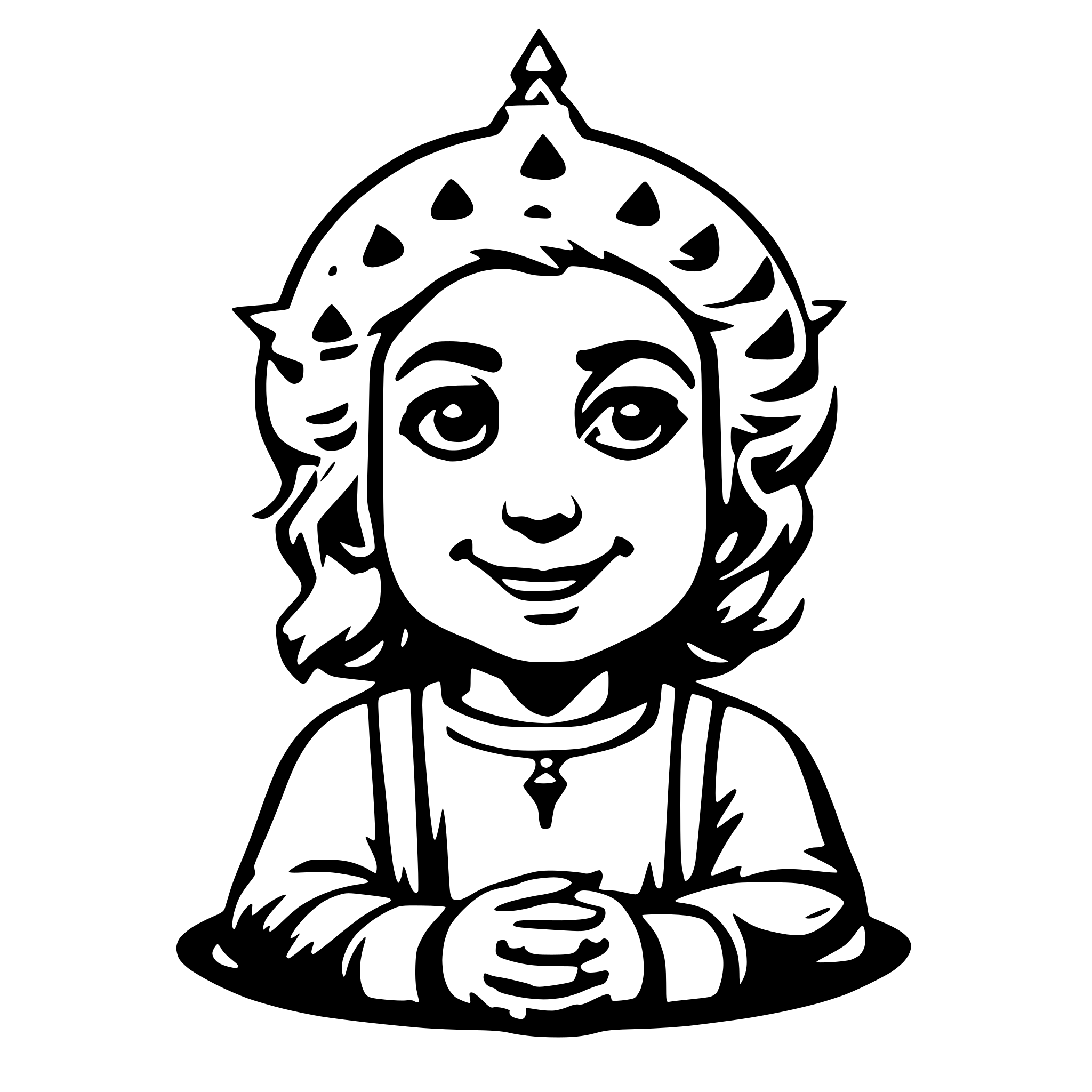 AI-generated SVG of a Cute god