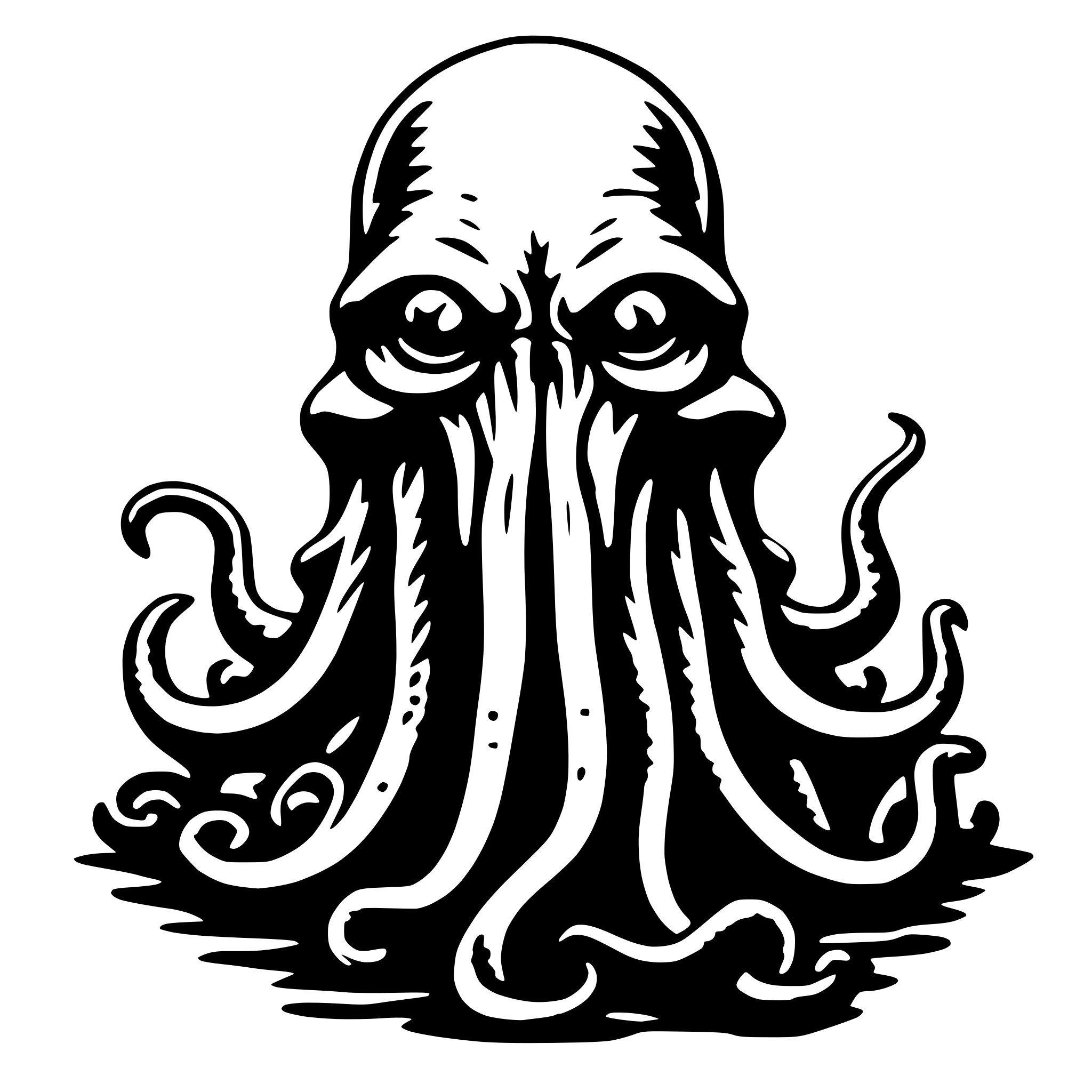 AI-generated SVG of a cthulhu