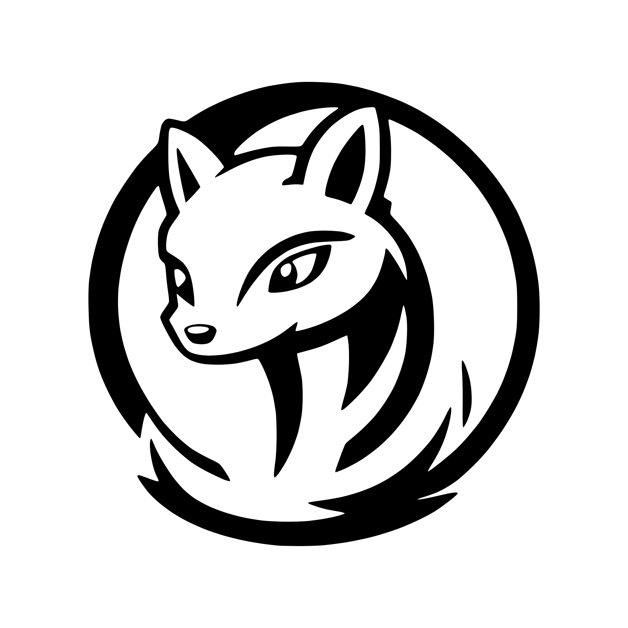 AI-generated SVG of a stylized fox with curled tail