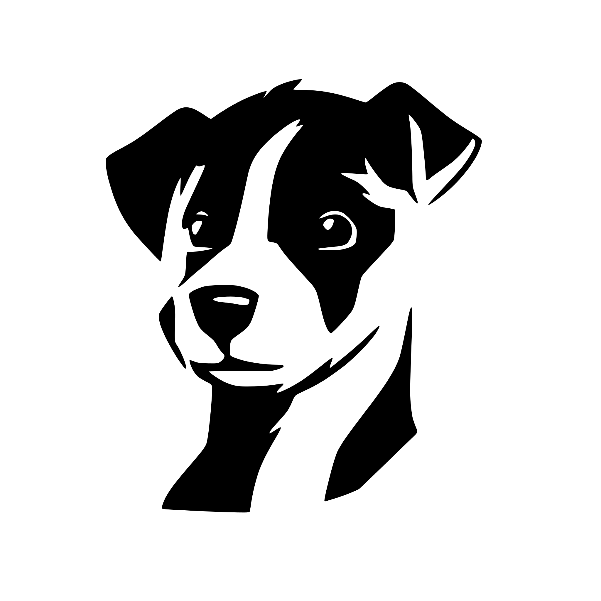 AI-generated SVG of a cute schnauzer head