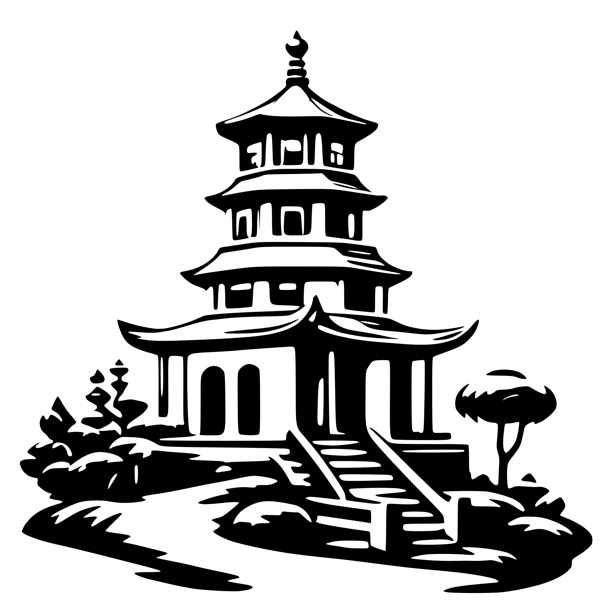 AI-generated SVG of 'a chinese pagoda'