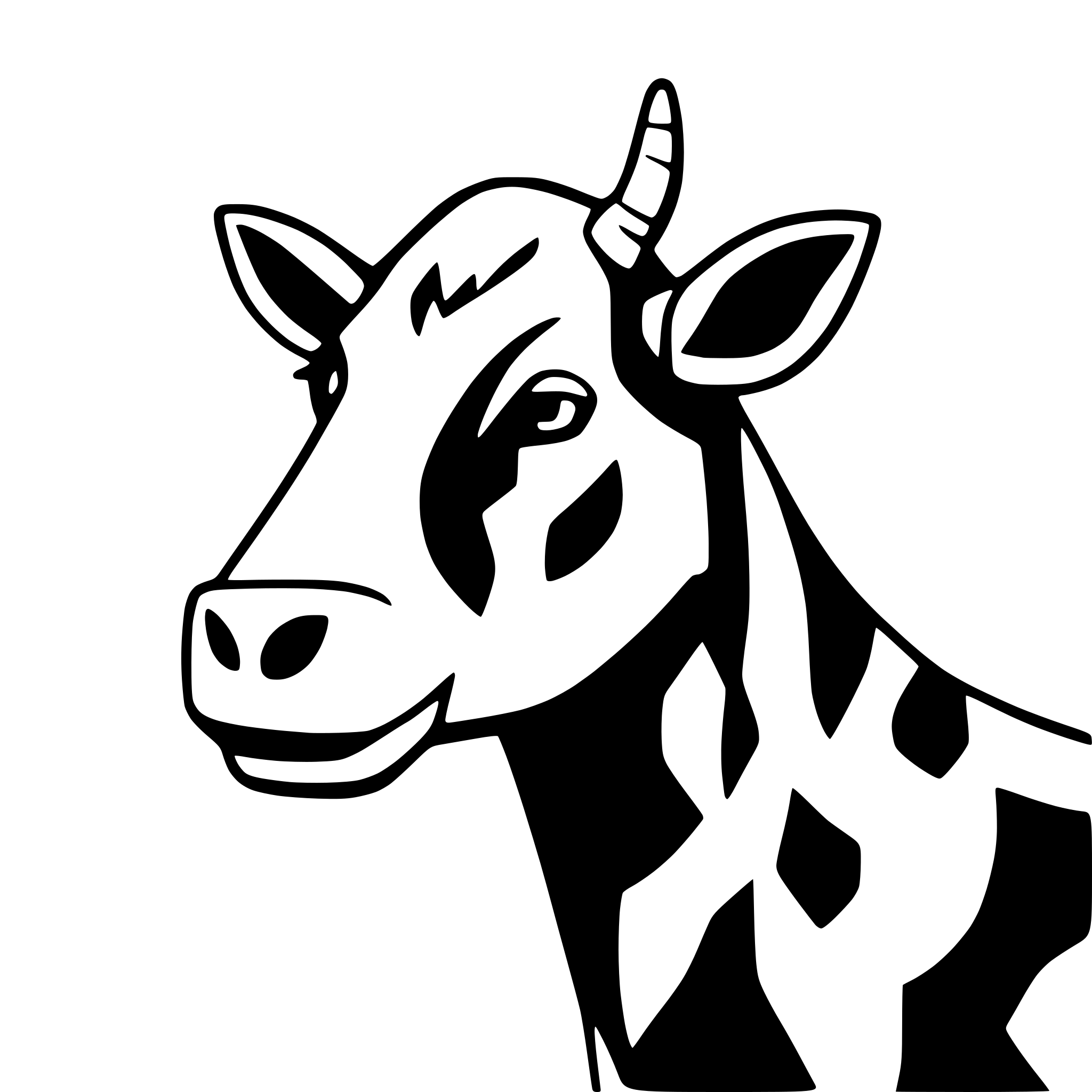 AI-generated SVG of a side view of cow