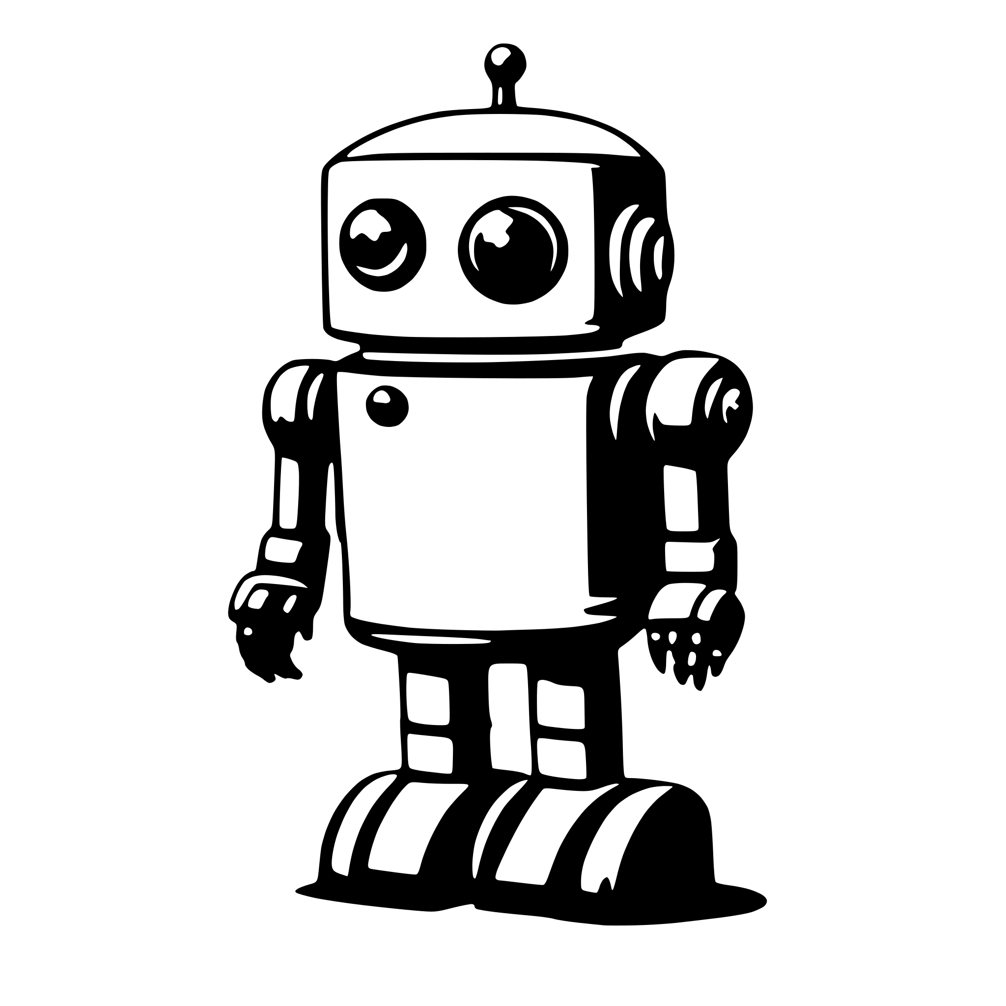 AI-generated SVG of 'simple small robot'