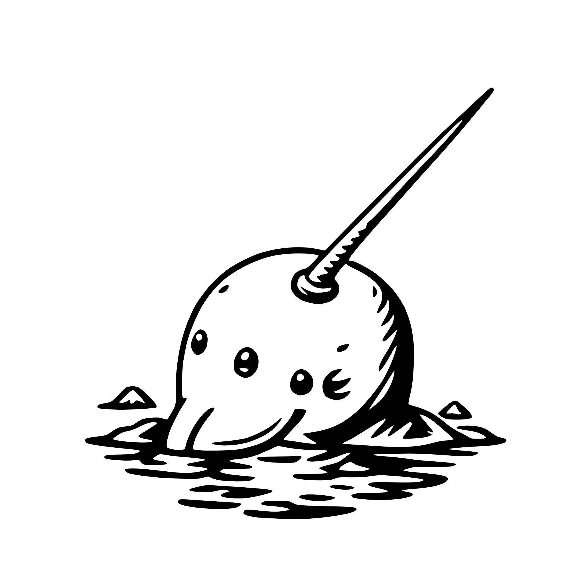 AI-generated SVG of a narwhal