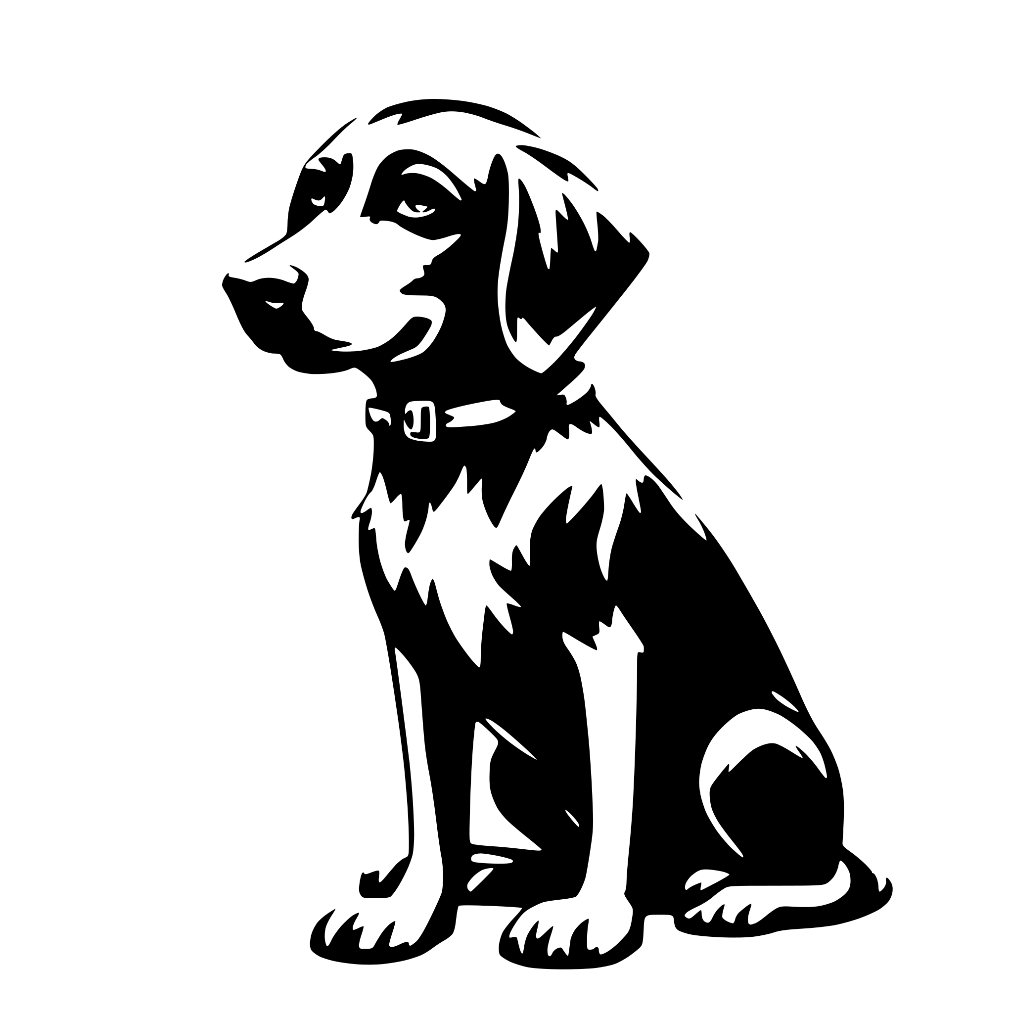 AI-generated SVG of 'black dog'