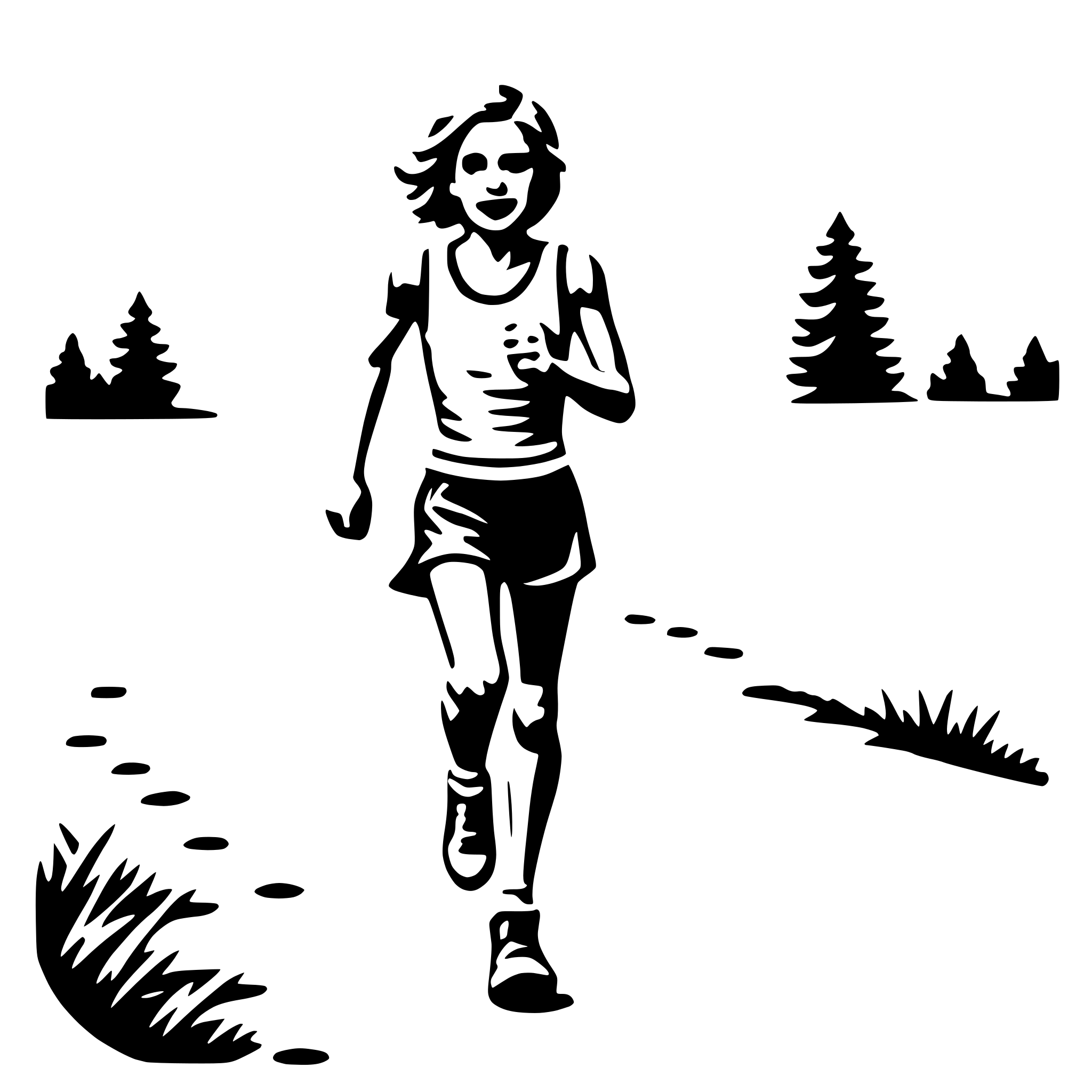 AI-generated SVG of 'running trail marathon'