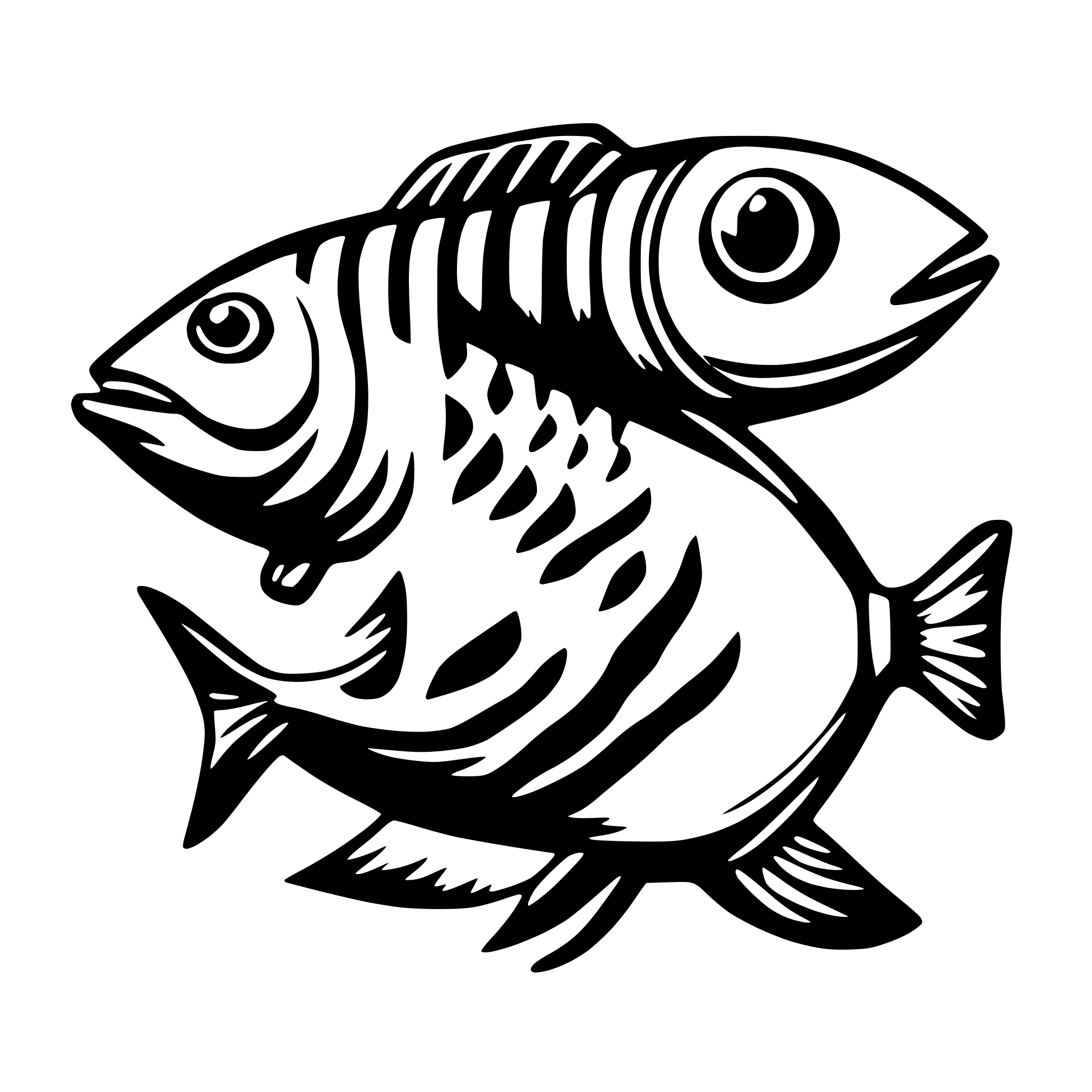 AI-generated SVG of a fish