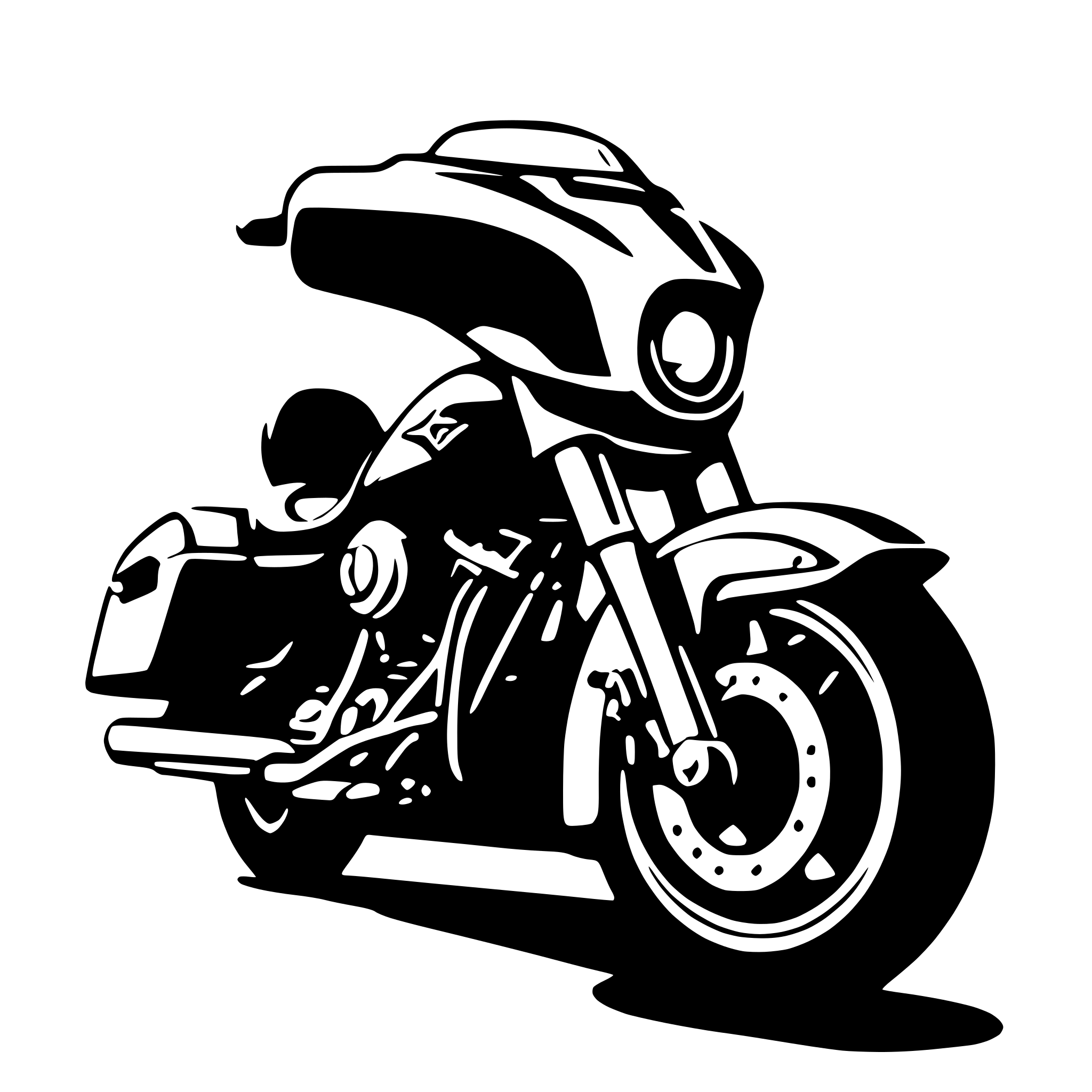 AI-generated SVG of a HARLEY DAVIDSON STREET GLIDE