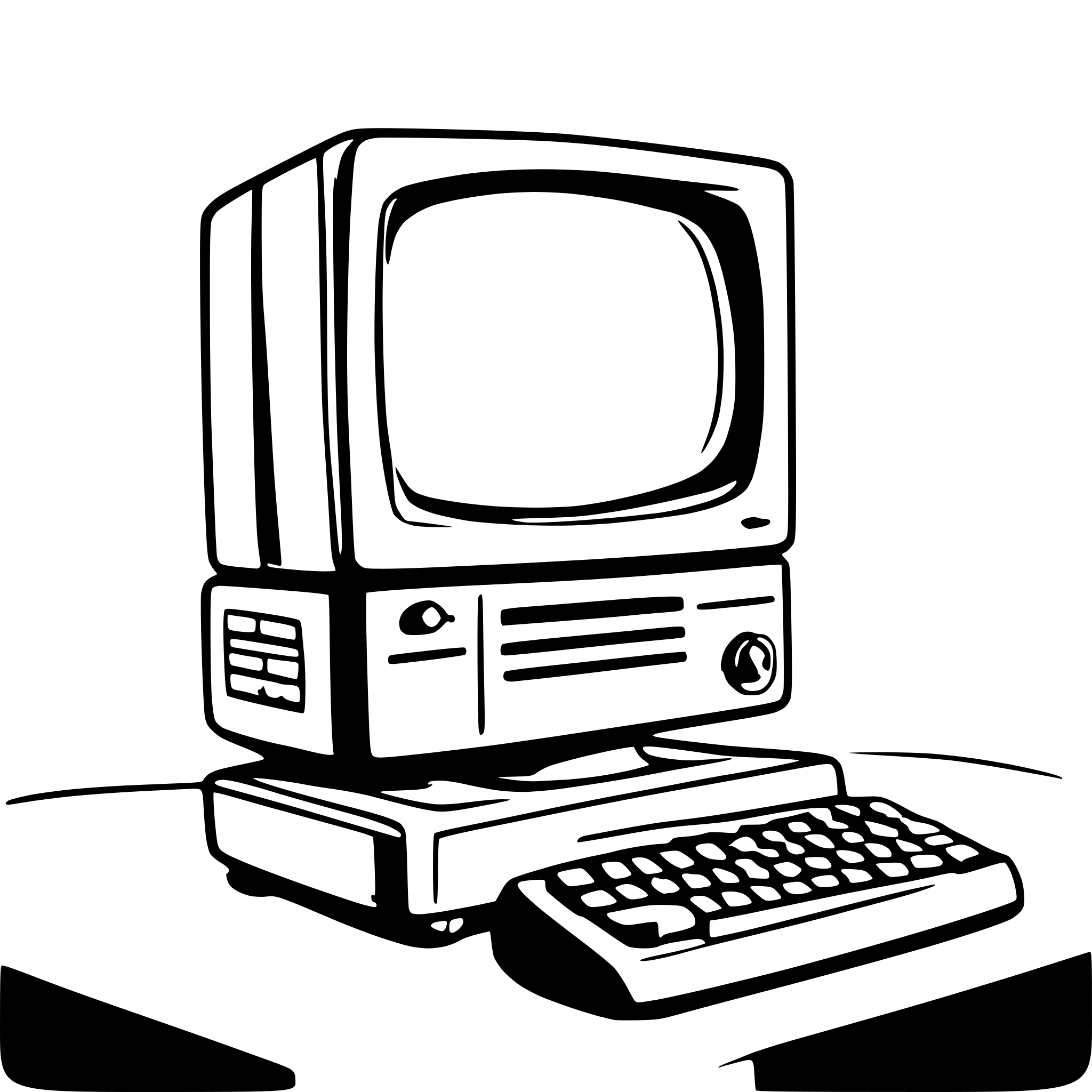 AI-generated SVG of a a crt computer monitor in a nostalgic setting