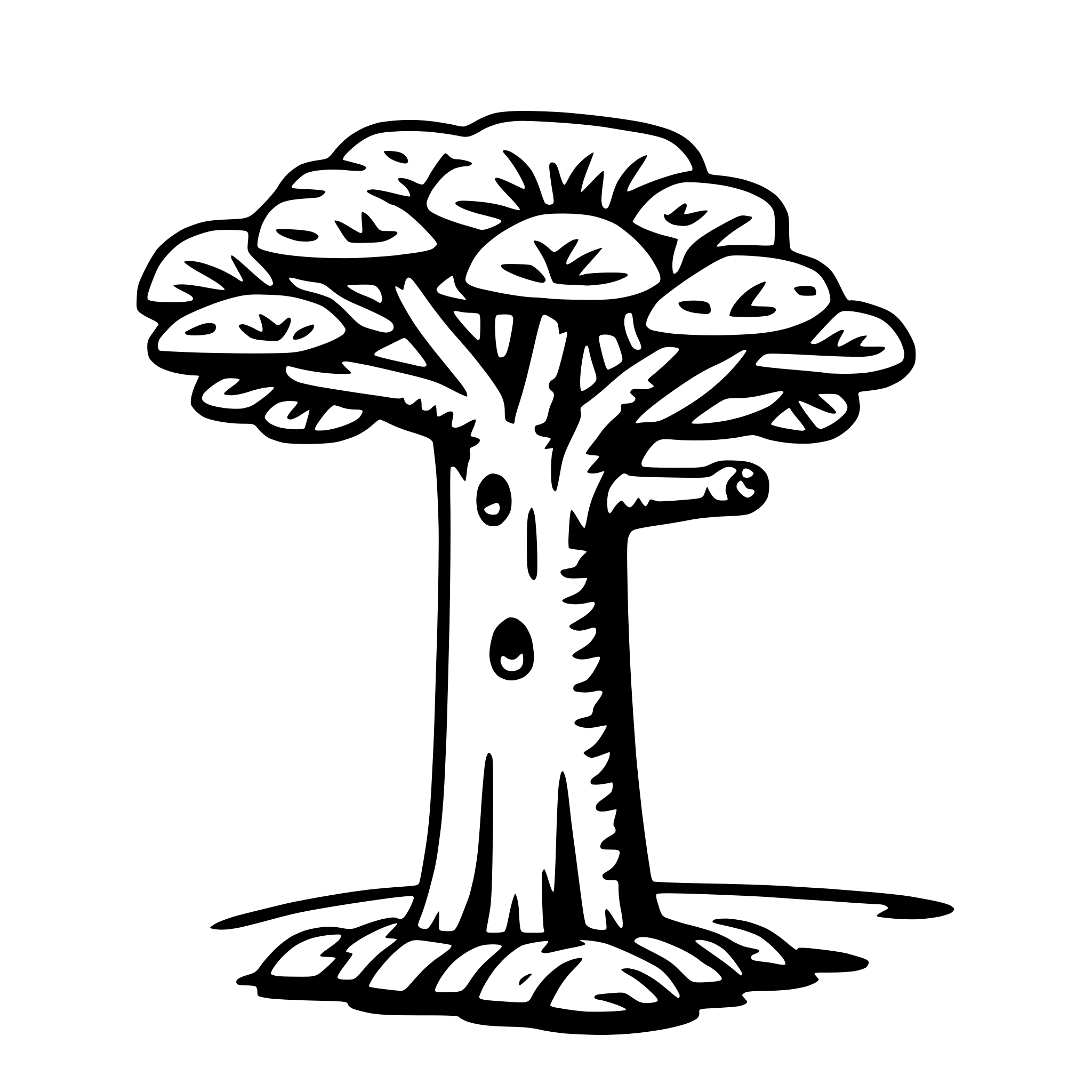 AI-generated SVG of a baobab tree