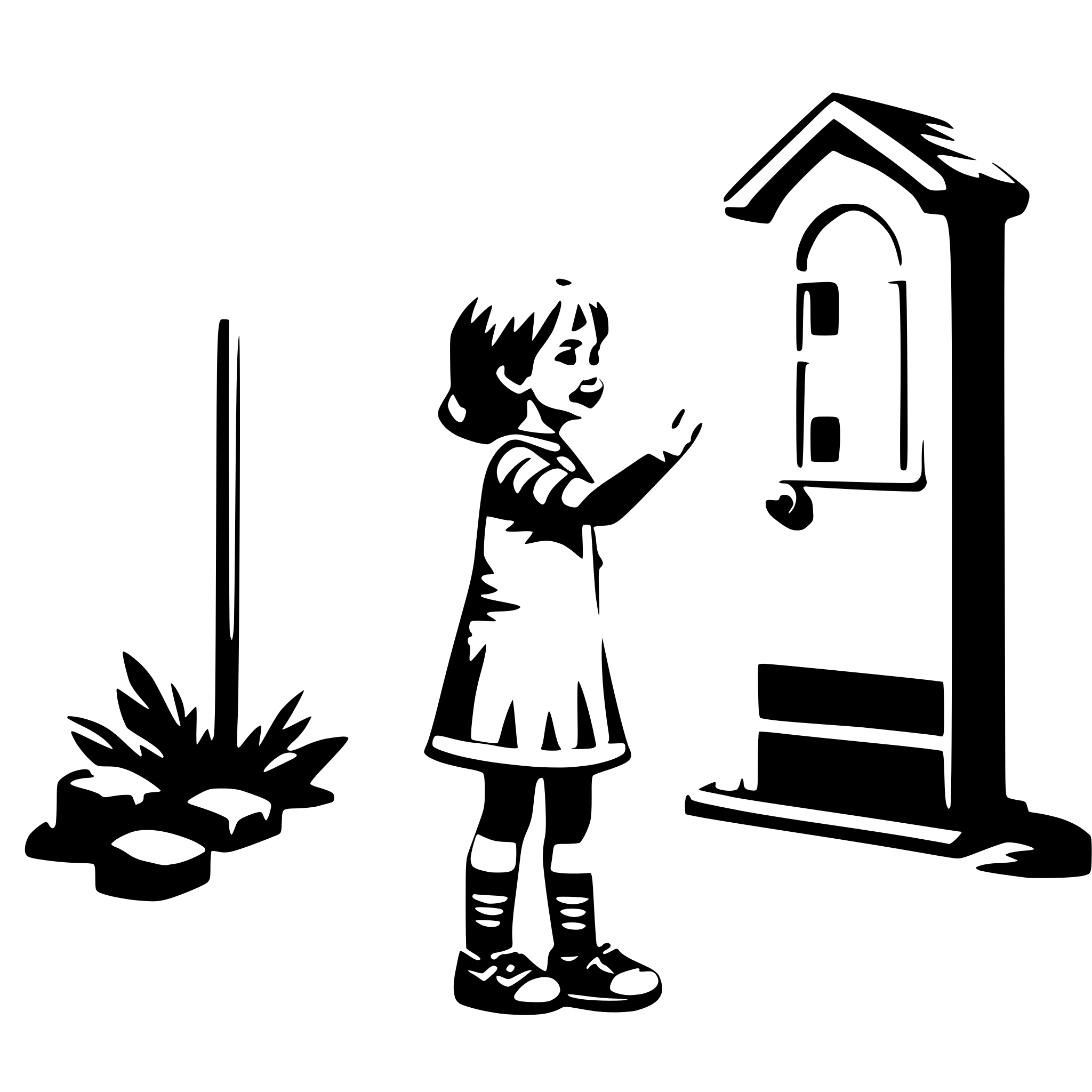 AI-generated SVG of a Toddler saying goodbye to the kindergarden