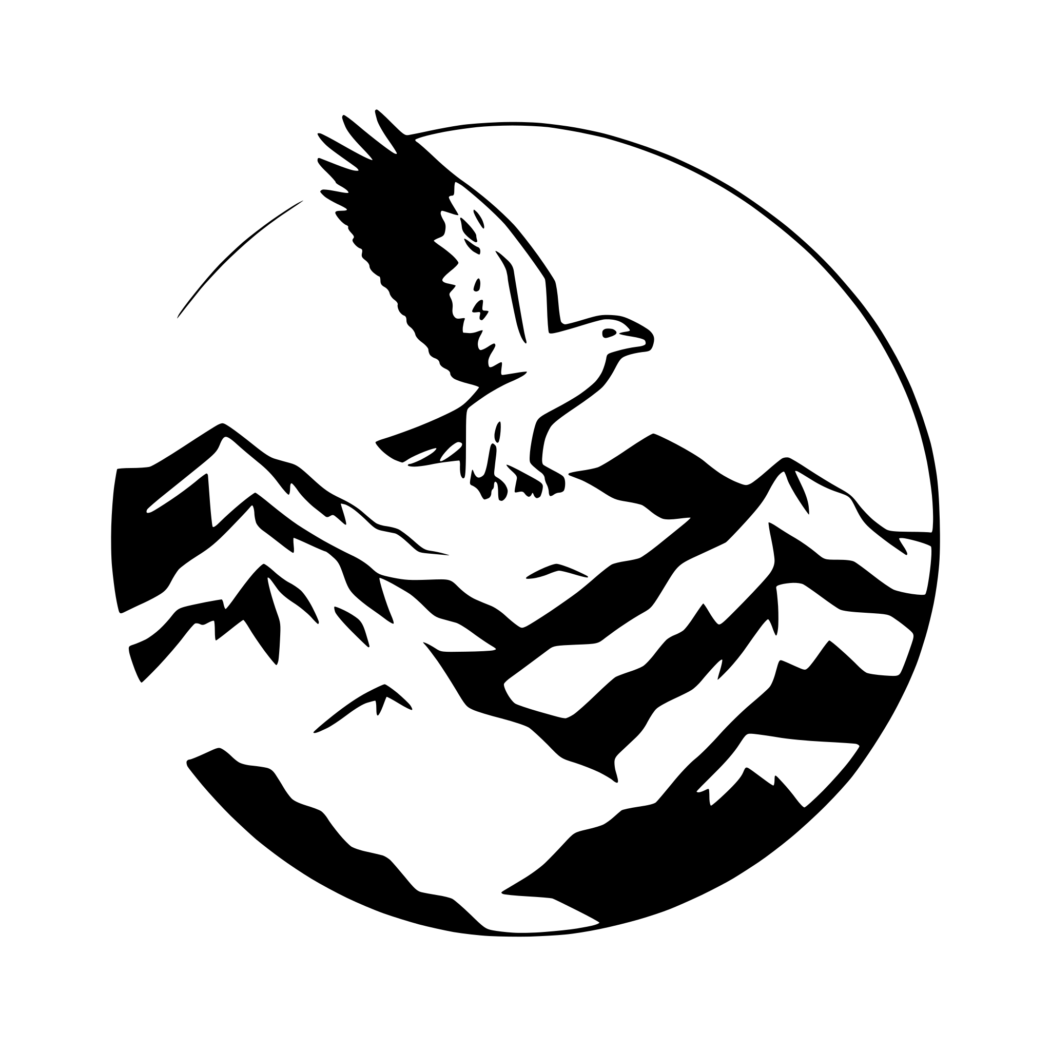 AI-generated SVG of 'eagle soaring over mountains'