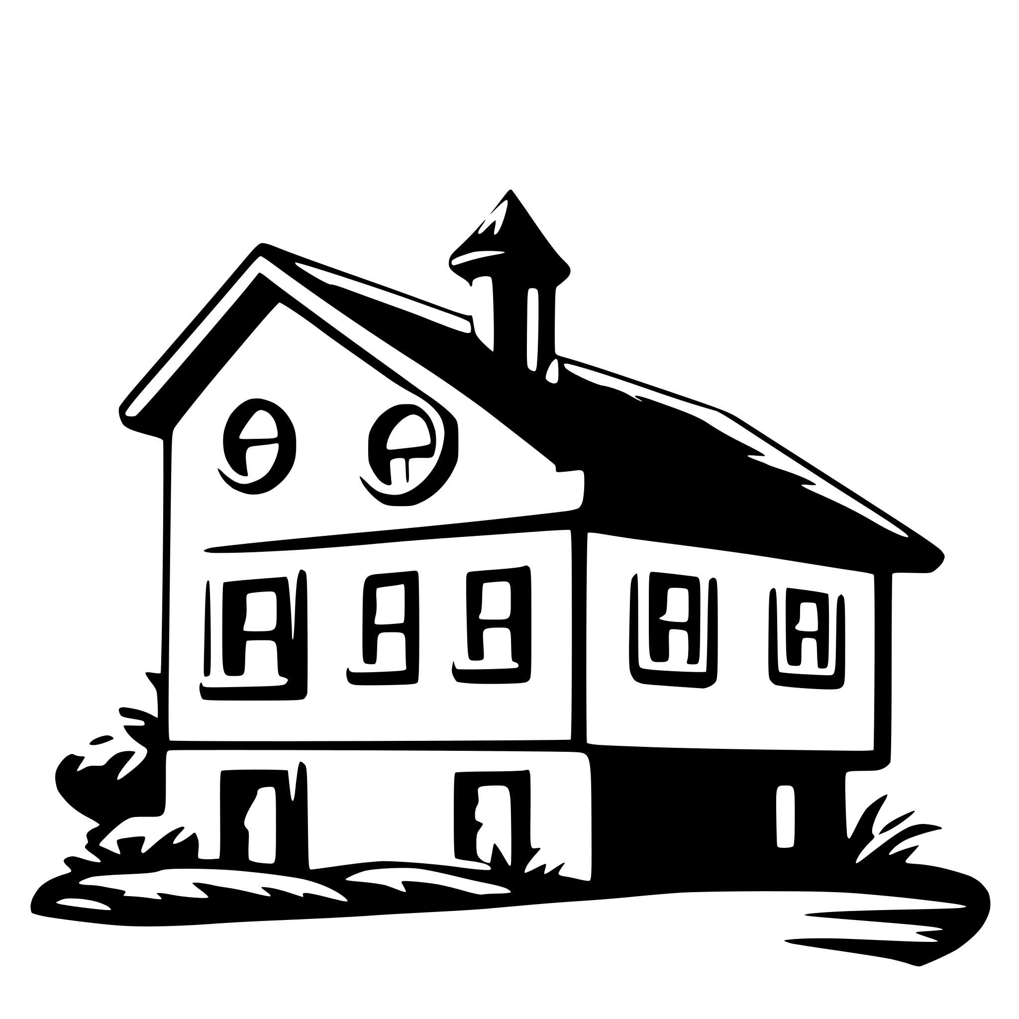 AI-generated SVG of a house roof logo