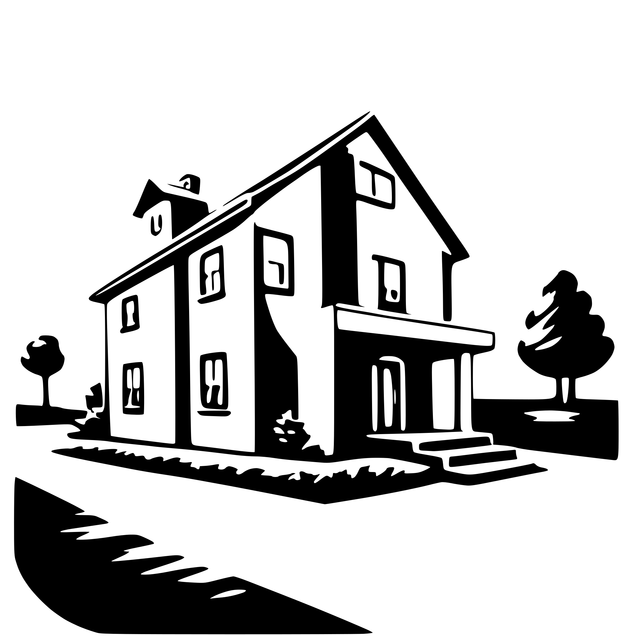 AI-generated SVG of 'perspective view of a house'