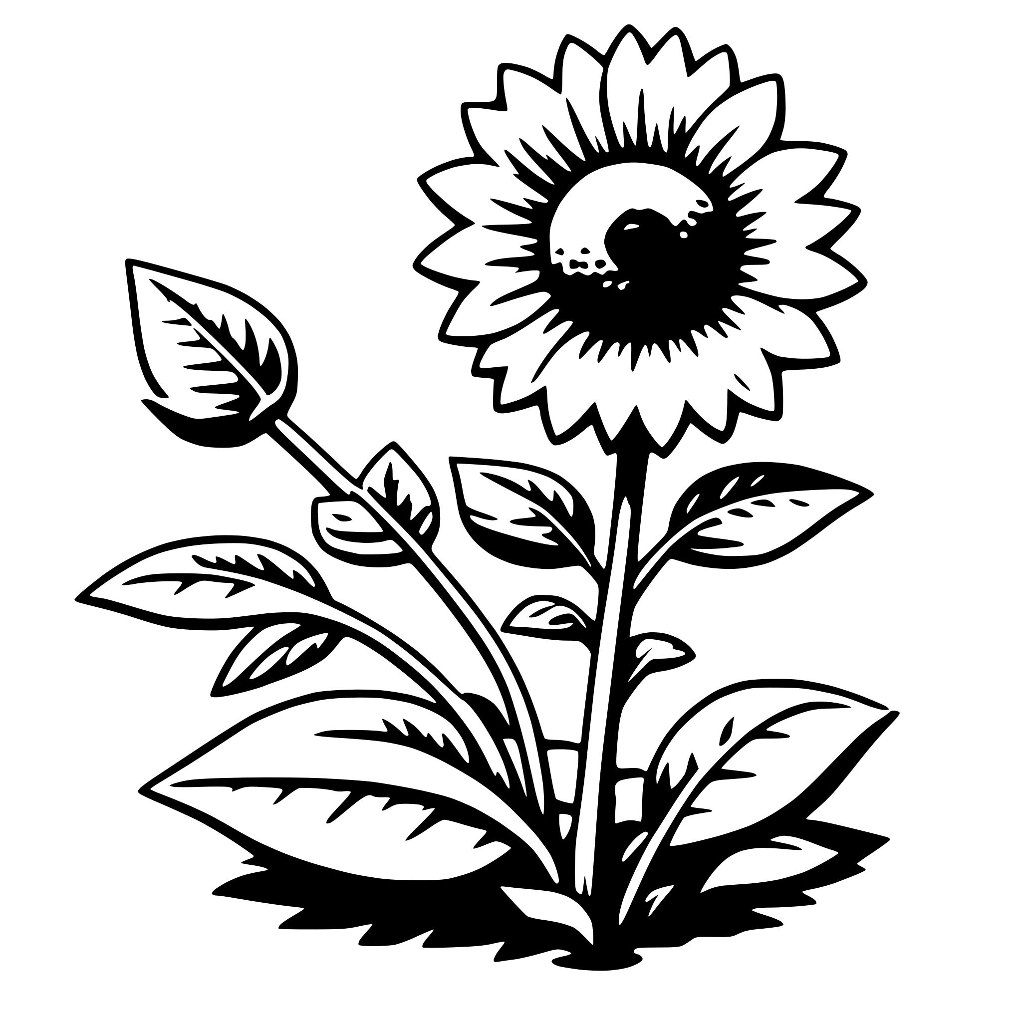 AI-generated SVG of 'sunflower'