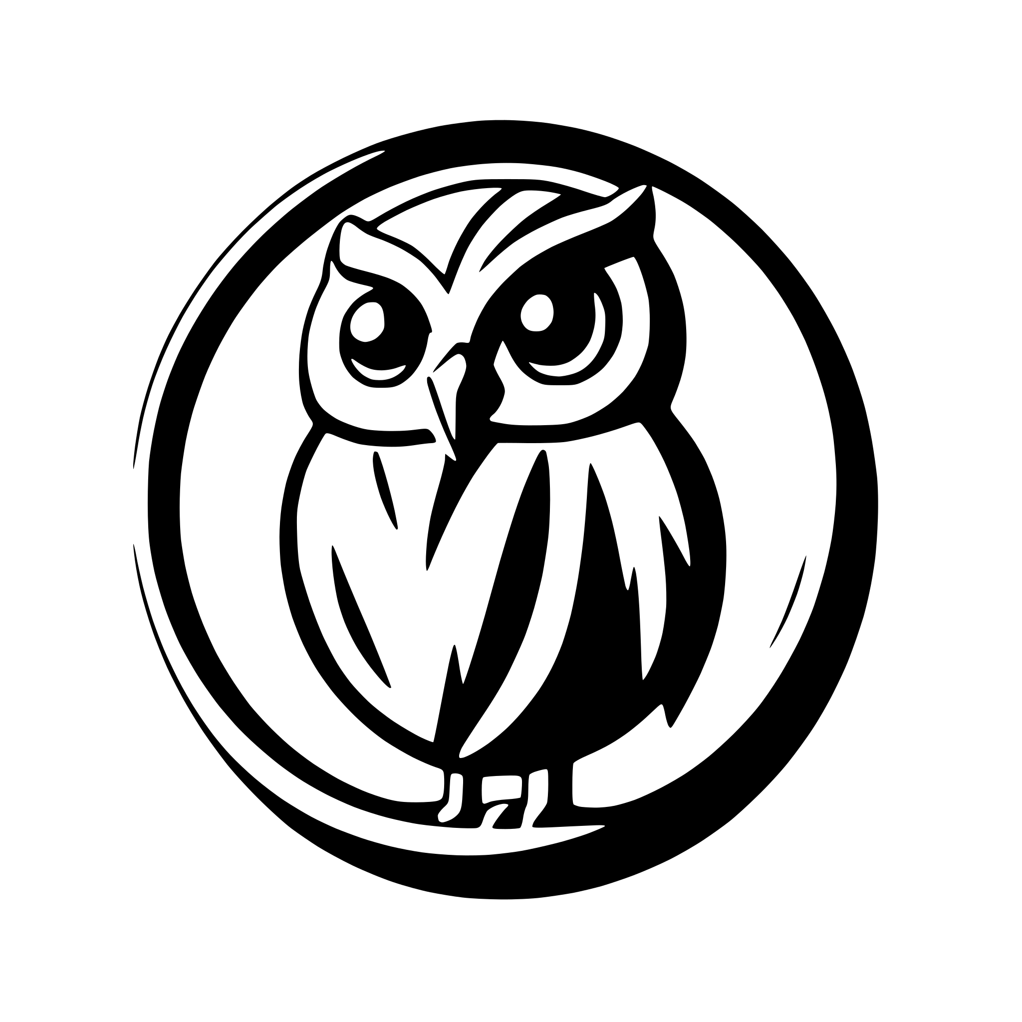 AI-generated SVG of a stylized owl with wide eyes