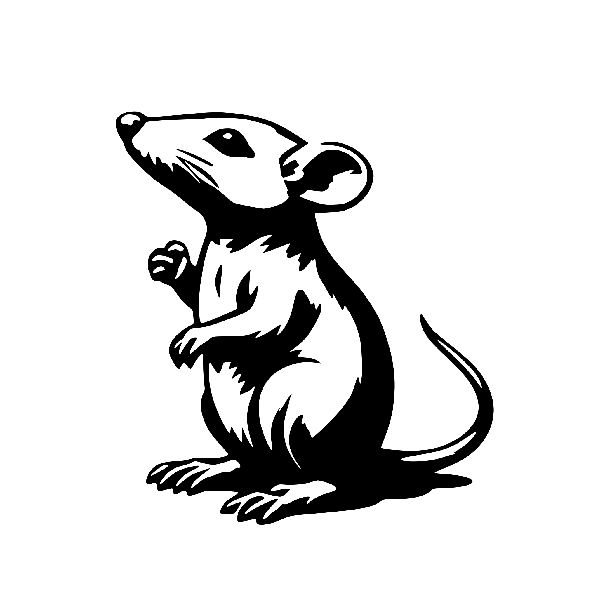 AI-generated SVG of a rat