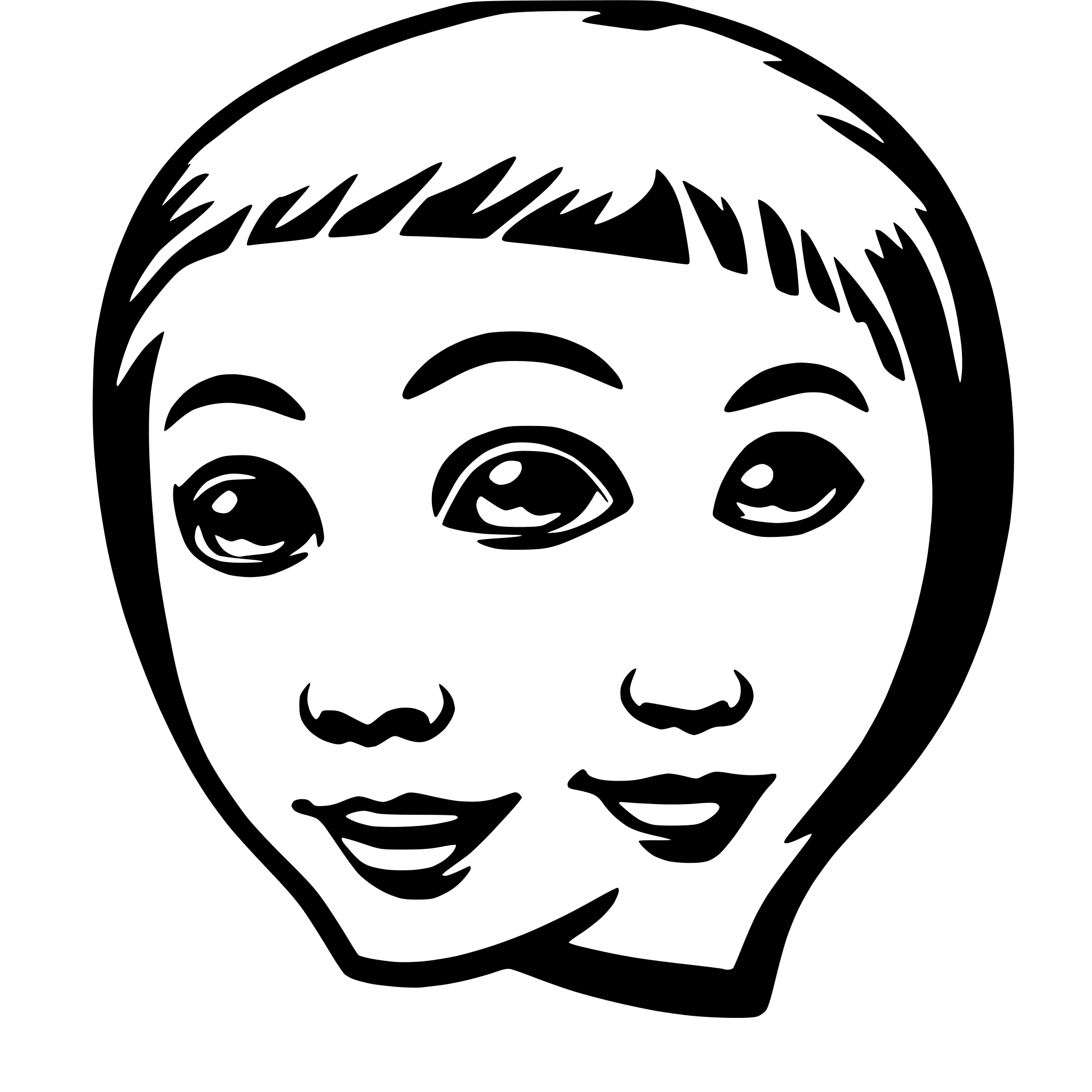 AI-generated SVG of a mask fo child