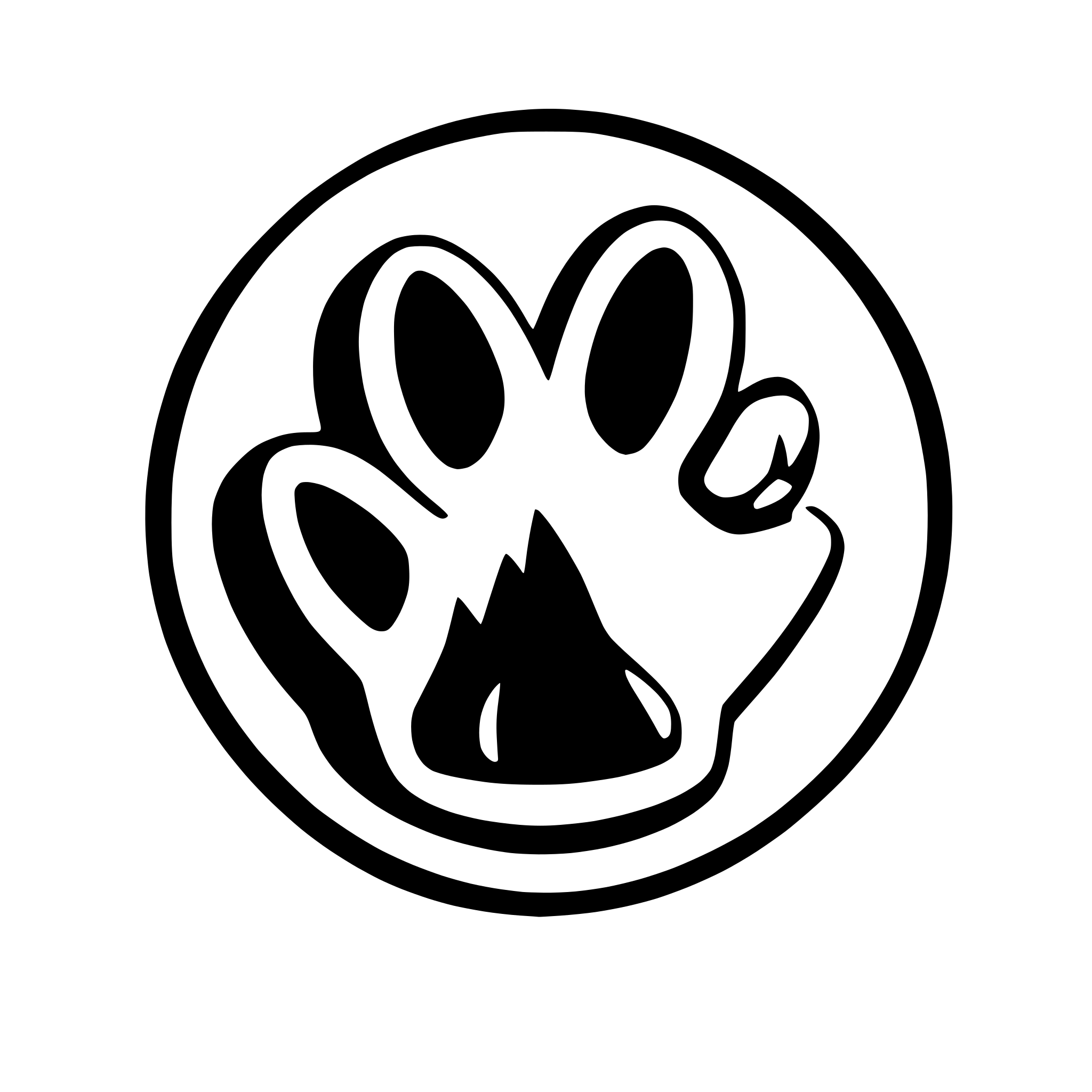 AI-generated SVG of a A friendly and welcoming scene featuring a paw print inside a heart, symbolizing love and care for all pets. Surrounding the heart, silhouettes of different animals, including a dog, cat, bird, rabbit, and reptile, represent inclusivity. The background is clean and minimal to ensure clarity when used on business cards, brochures, and signs.