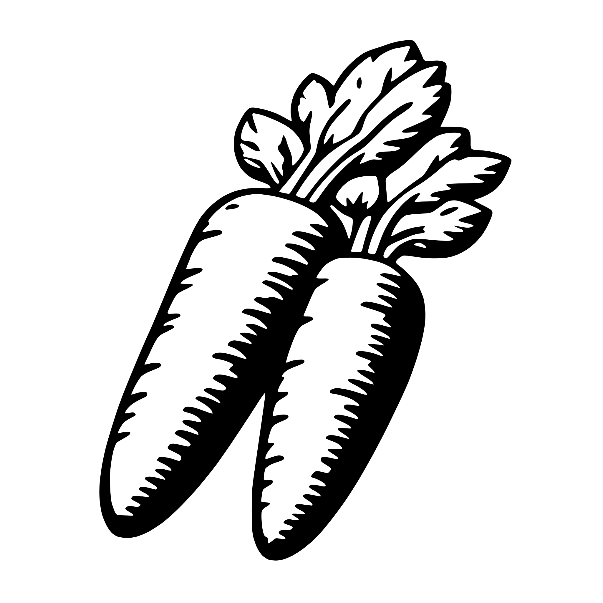 AI-generated SVG of 'carrot'