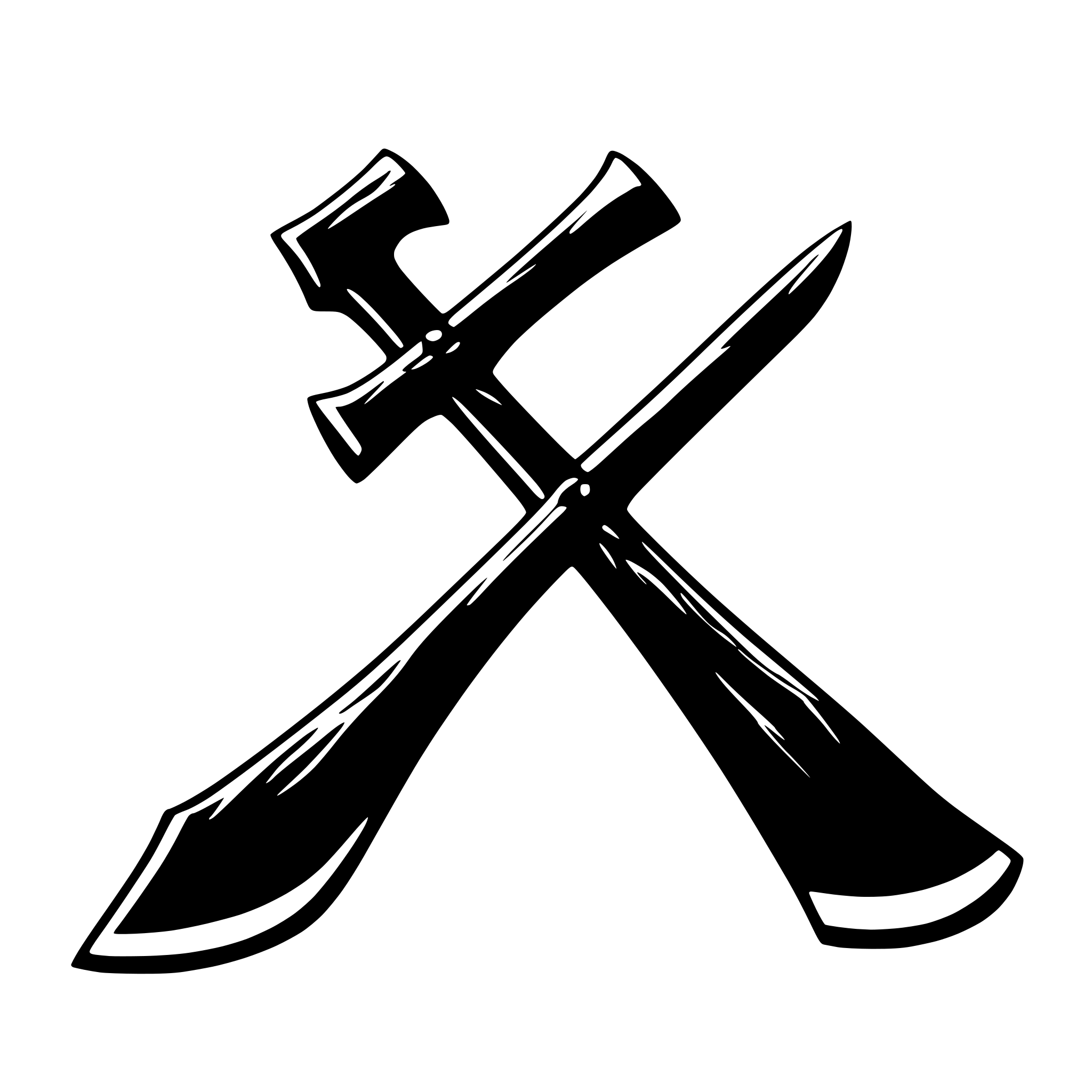 AI-generated SVG of a axe and alpha