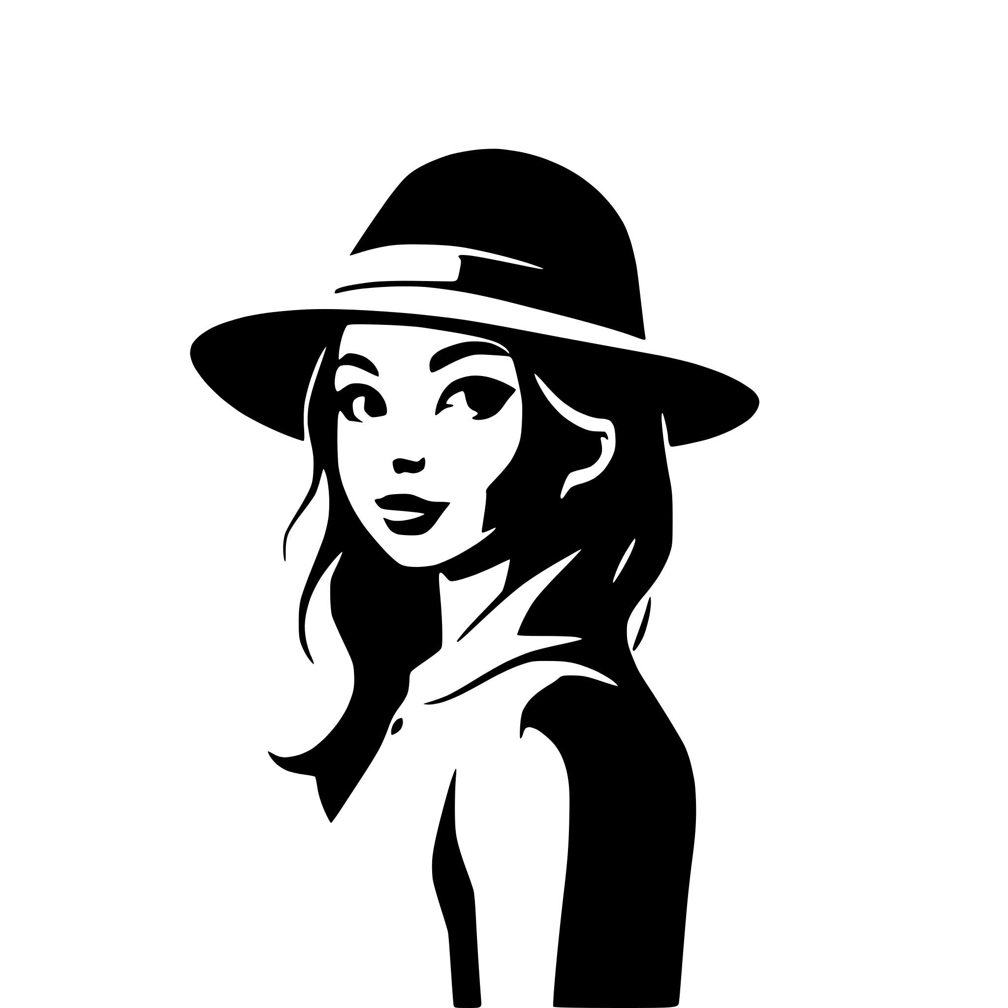 AI-generated SVG of 'Young girl with hat'