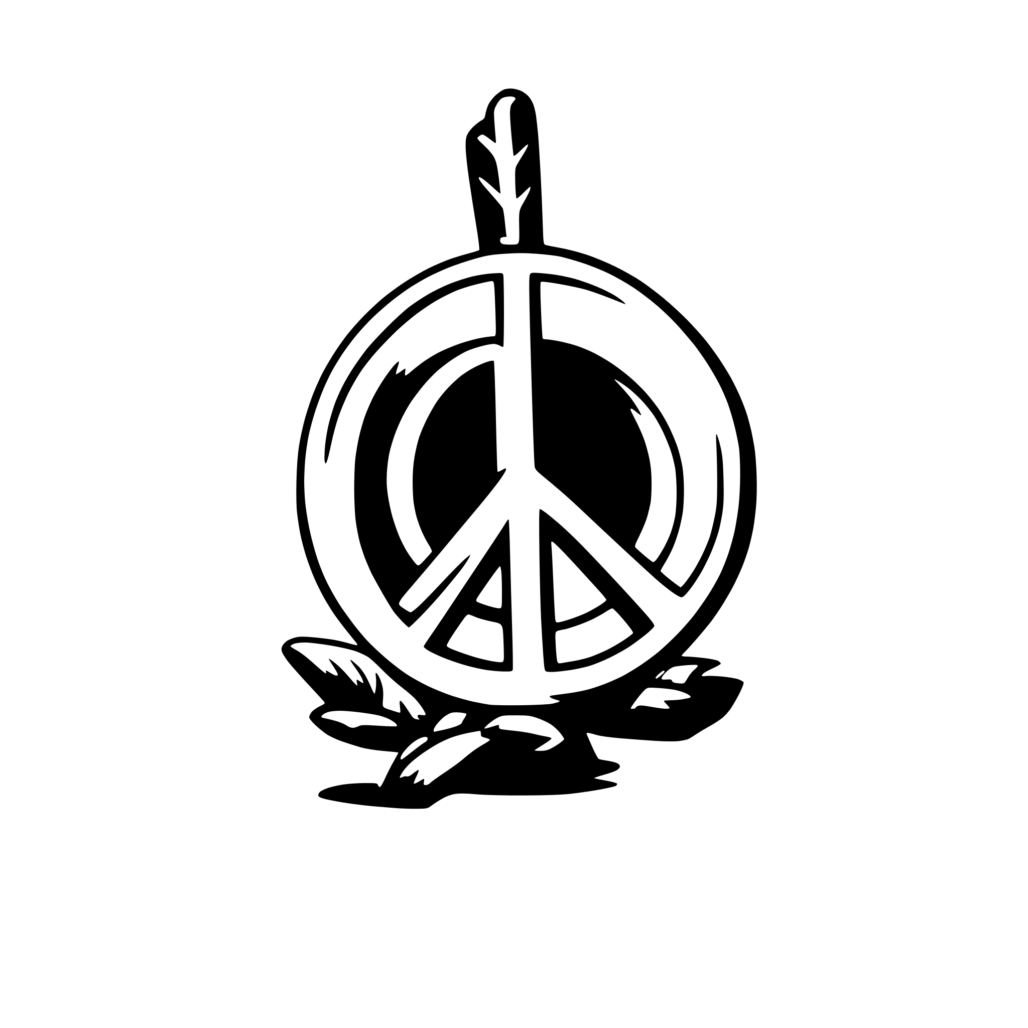 AI-generated SVG of a peace