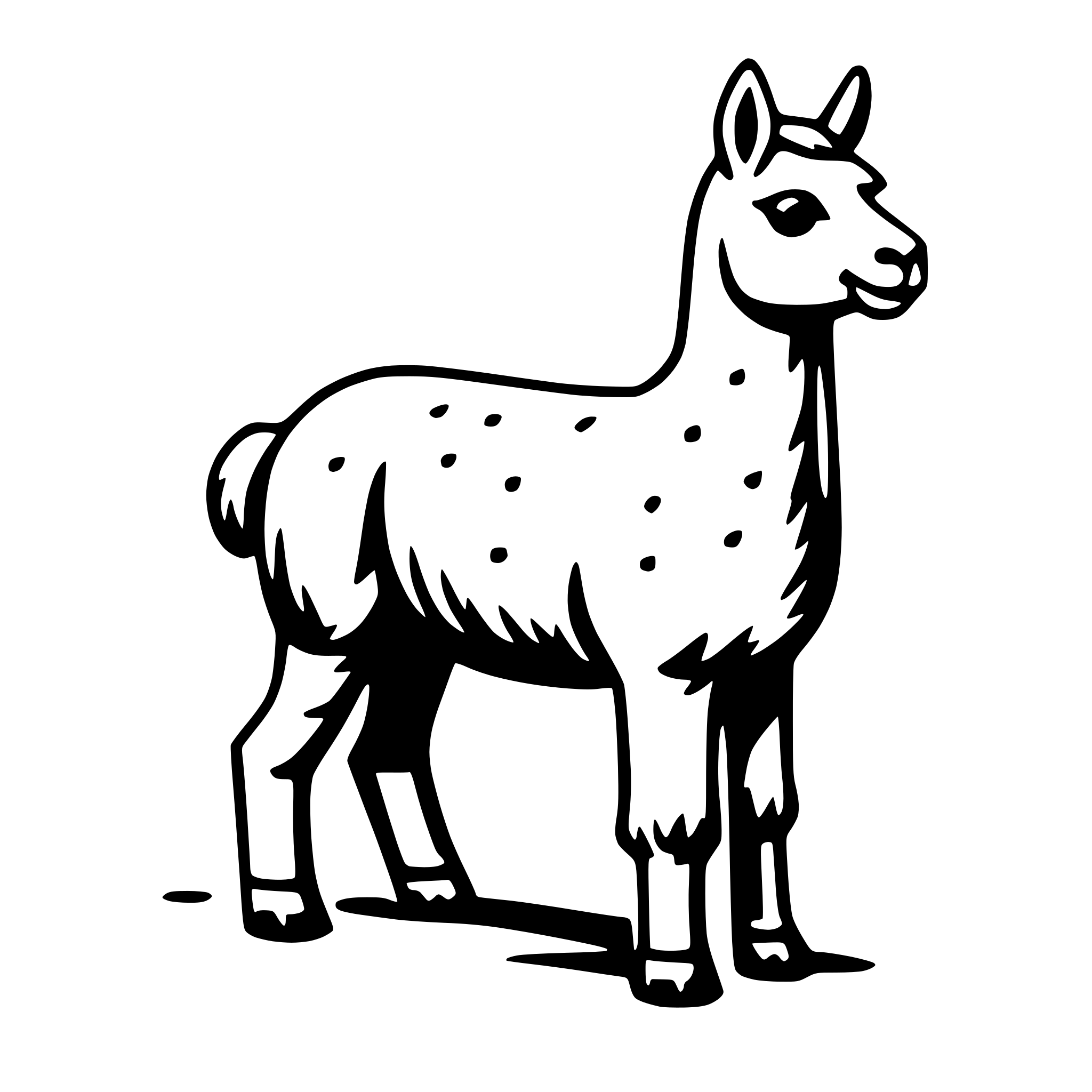 AI-generated SVG of a alpaca