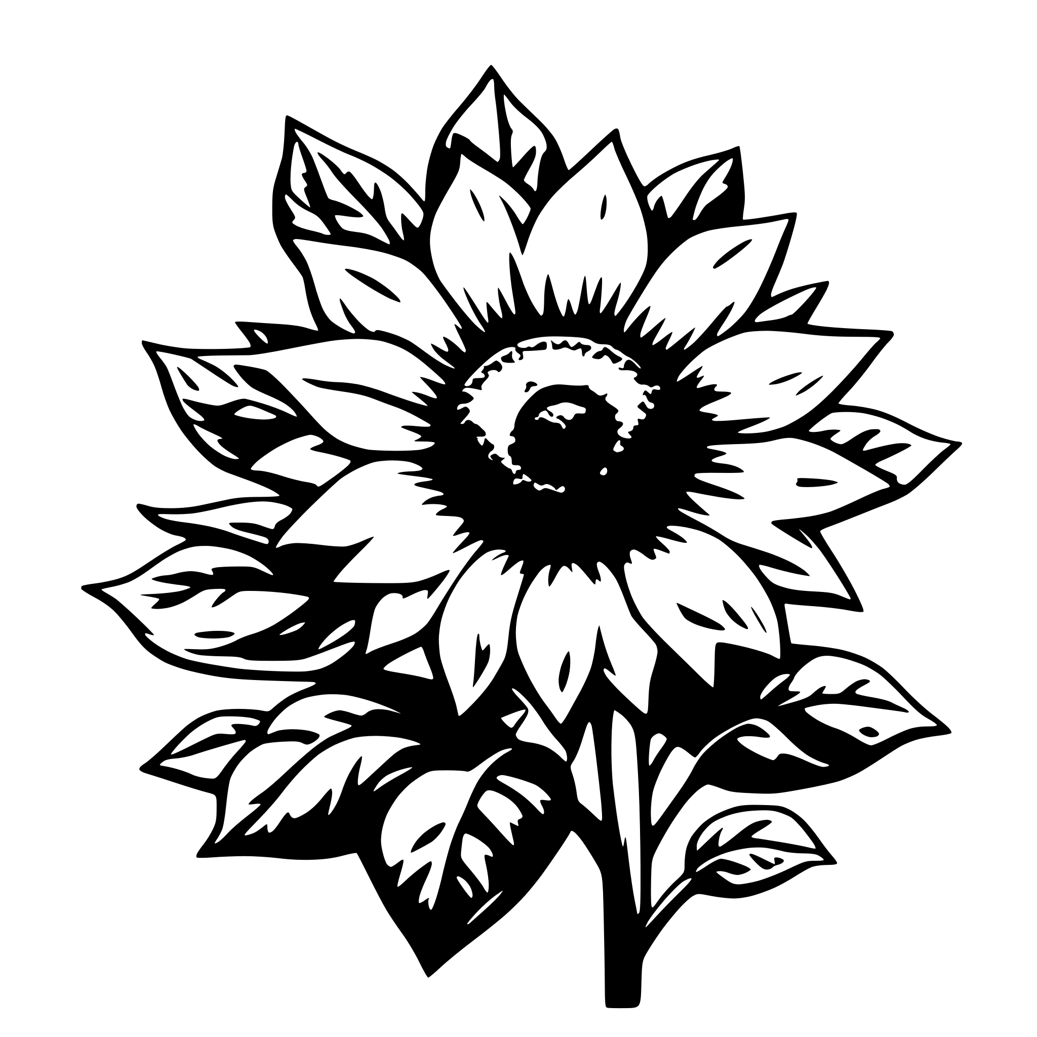 AI-generated SVG of 'Sunflower'